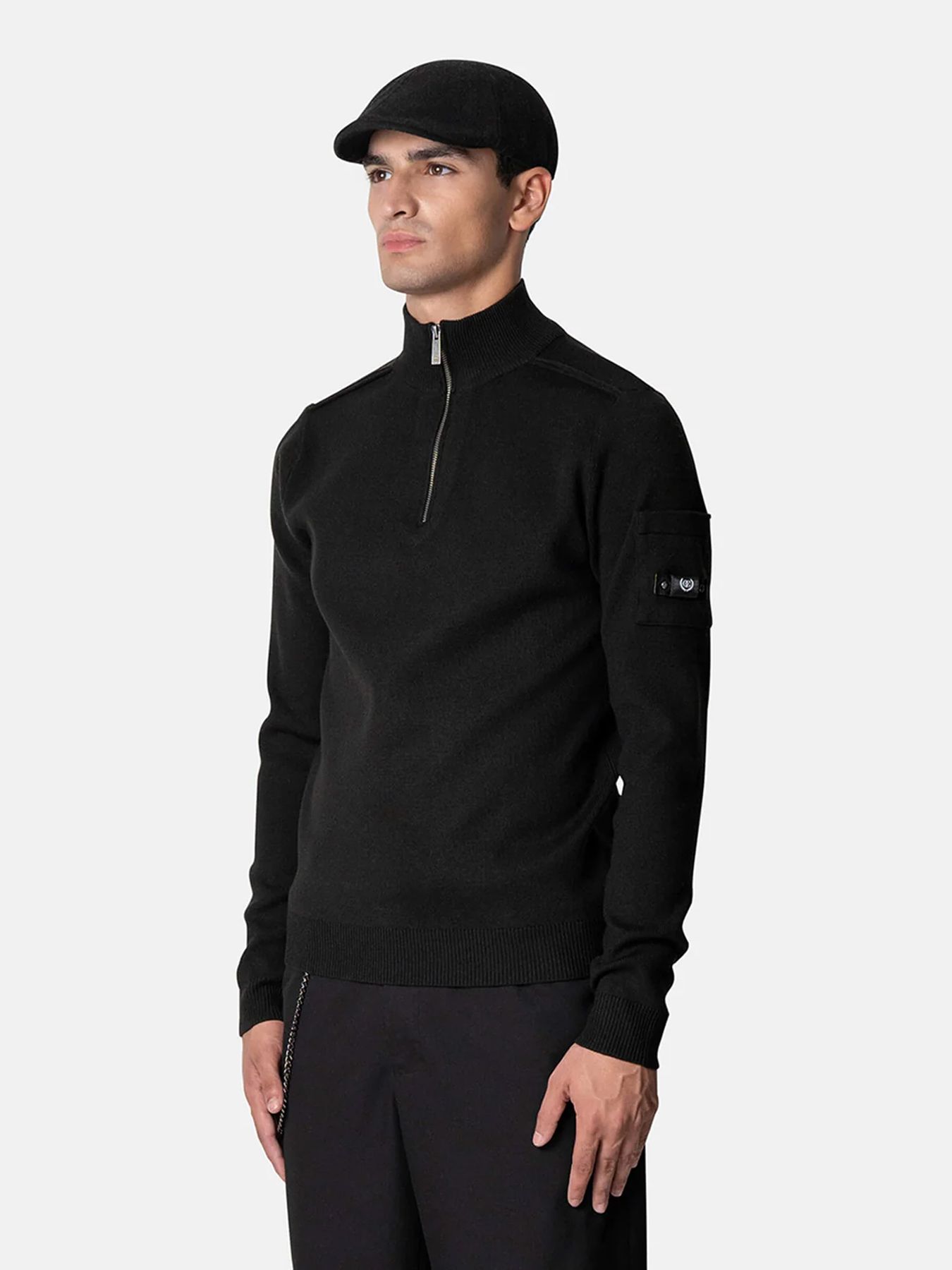 Quotrell Palace knitted halfzip Black 2900151717049