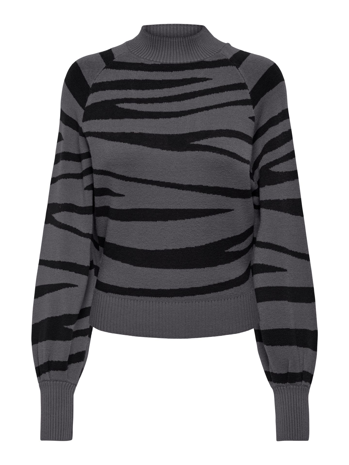 Only ONLFRIDA LIFE LS HIGHNECK CC KNT Magnet/Black zebra 2900151733032