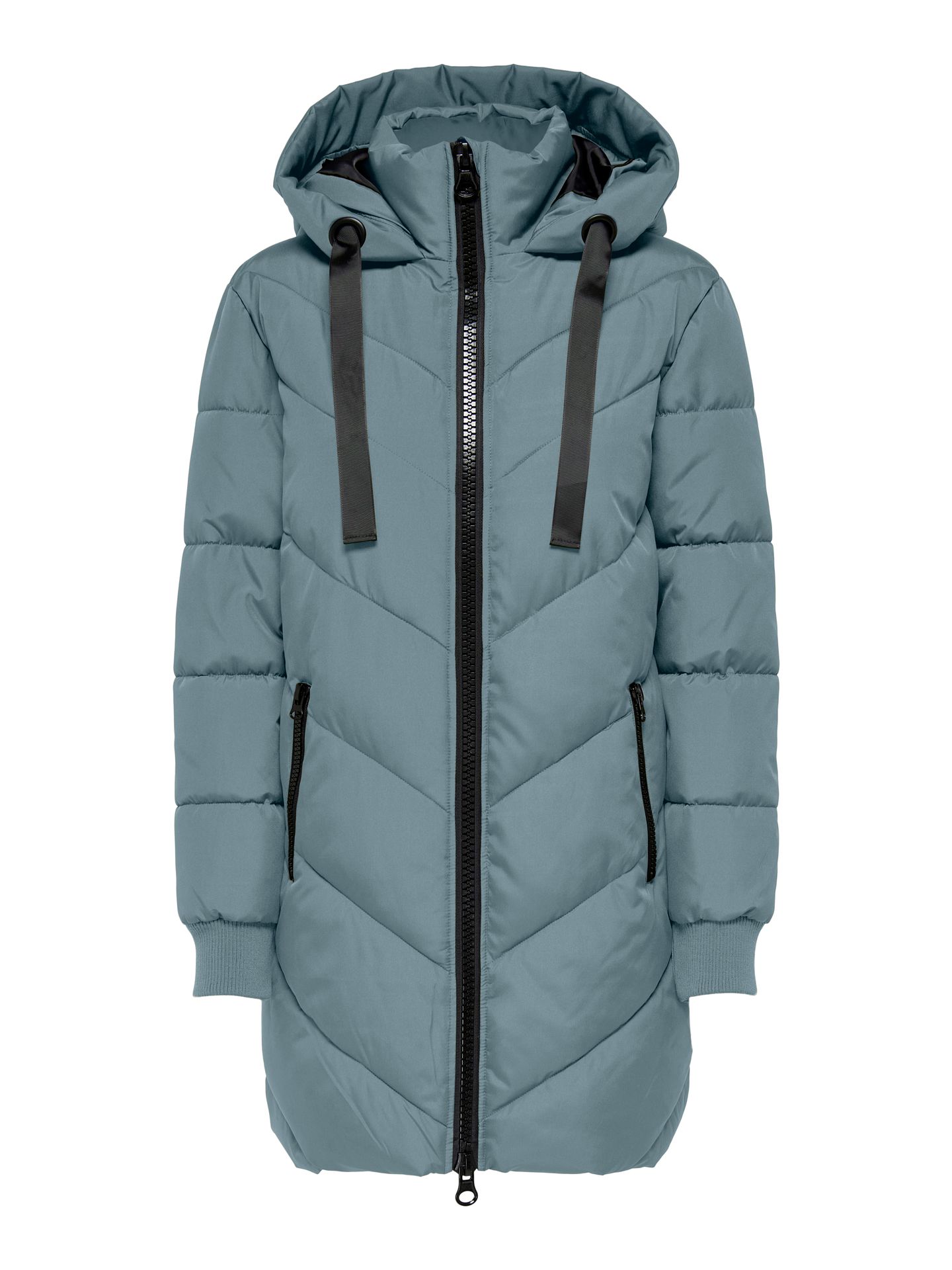 JDY JDYSKYLAR PADDED HOOD JACKET OTW NO Stormy Weather/BLACK 00110878-EKA26011400003084
