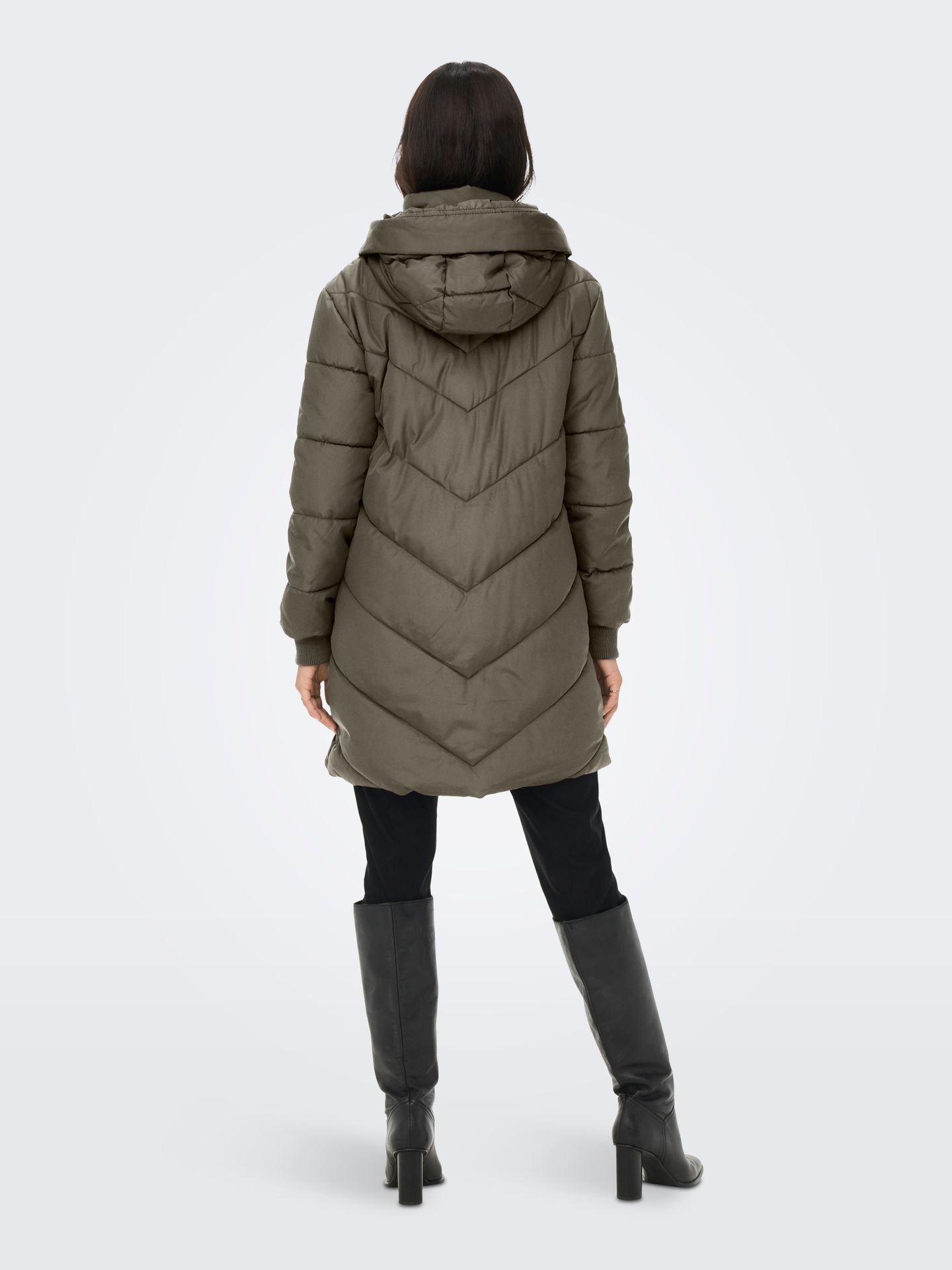 JDY JDYSKYLAR PADDED HOOD JACKET OTW NO Vetiver/BLACK 2900159665069