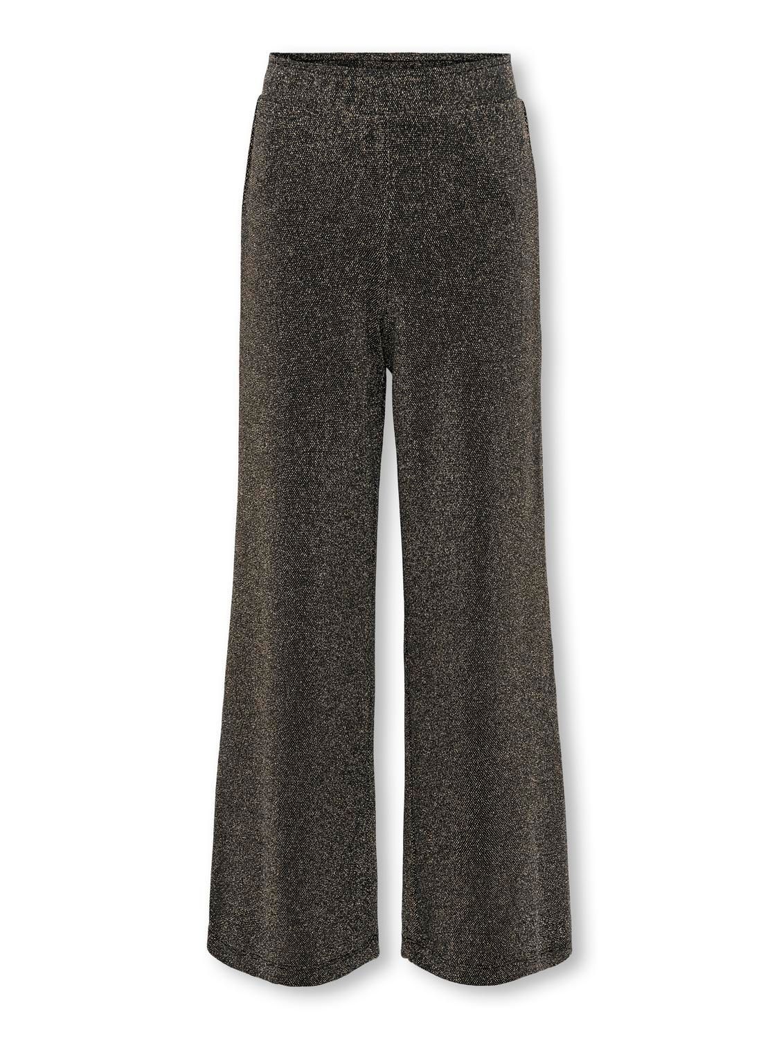 Only KOGQUEEN GLITTER PANT BF JRS Black/With Clara Leo 2900151796013