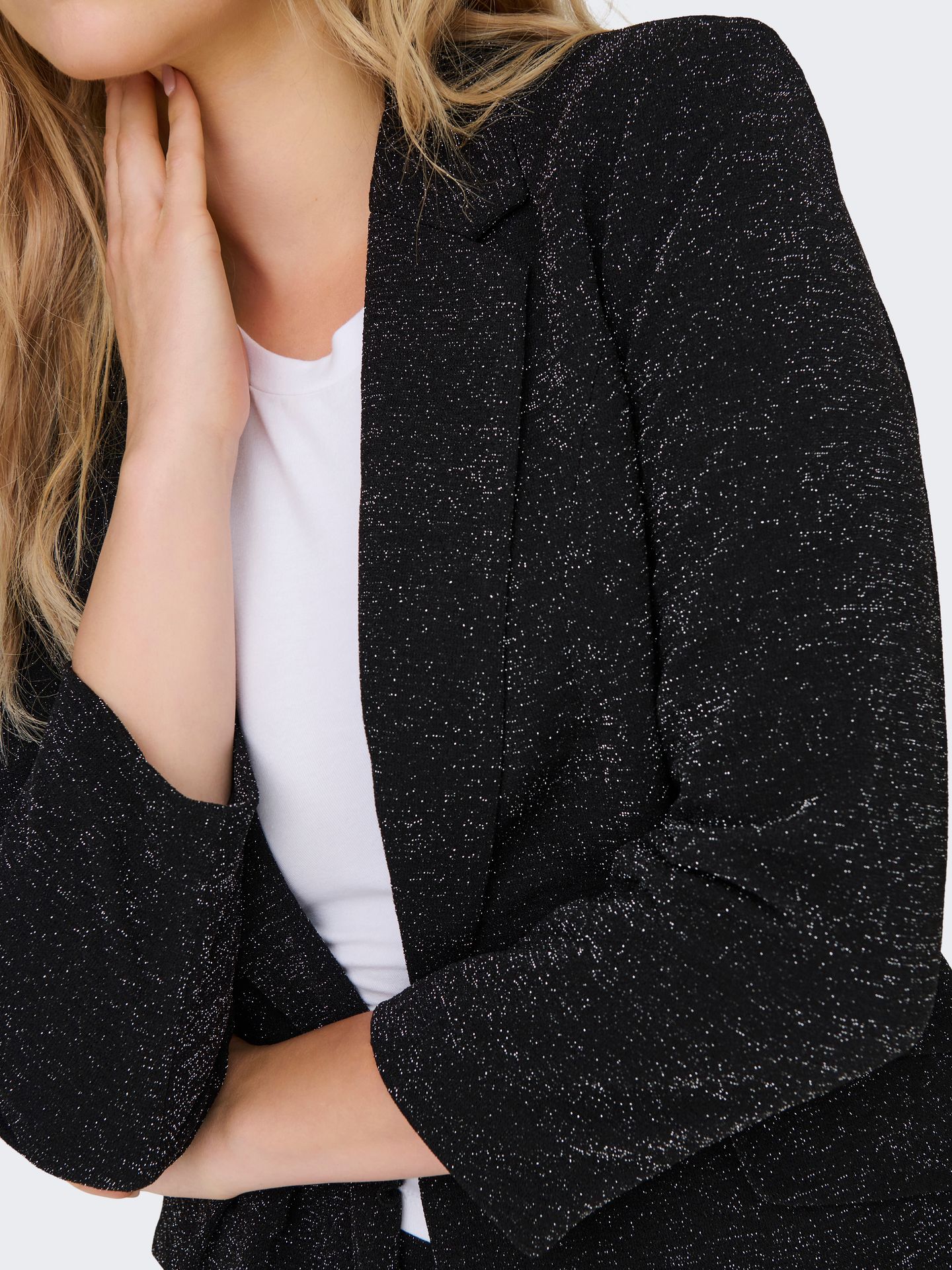 Only ONLALYA L/S FITTED GLIT BLAZER TLR Black/LEO AOP 2900152154027