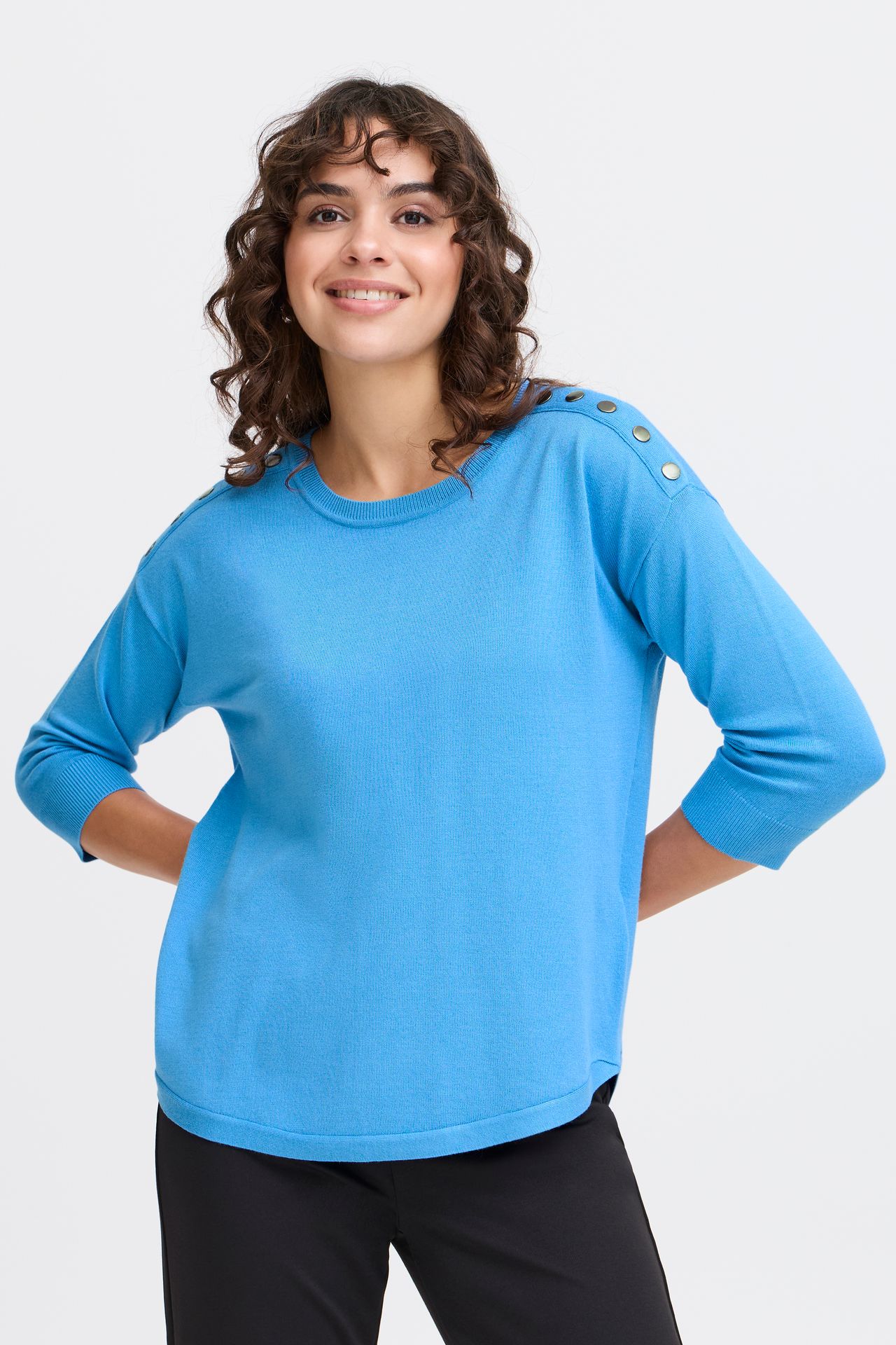 Fransa FRZUBASIC 114 Pullover Azure Blue 2900152215018