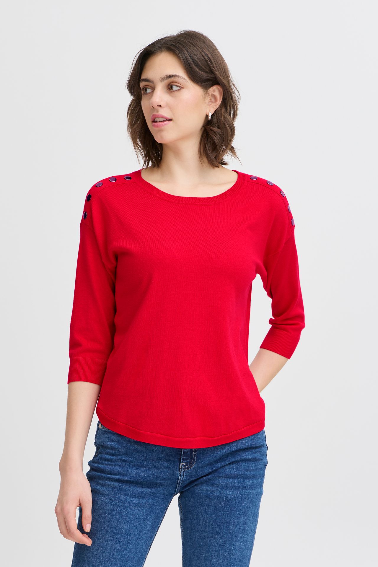 Fransa FRZUBASIC 114 Pullover Poinsettia 2900152214011