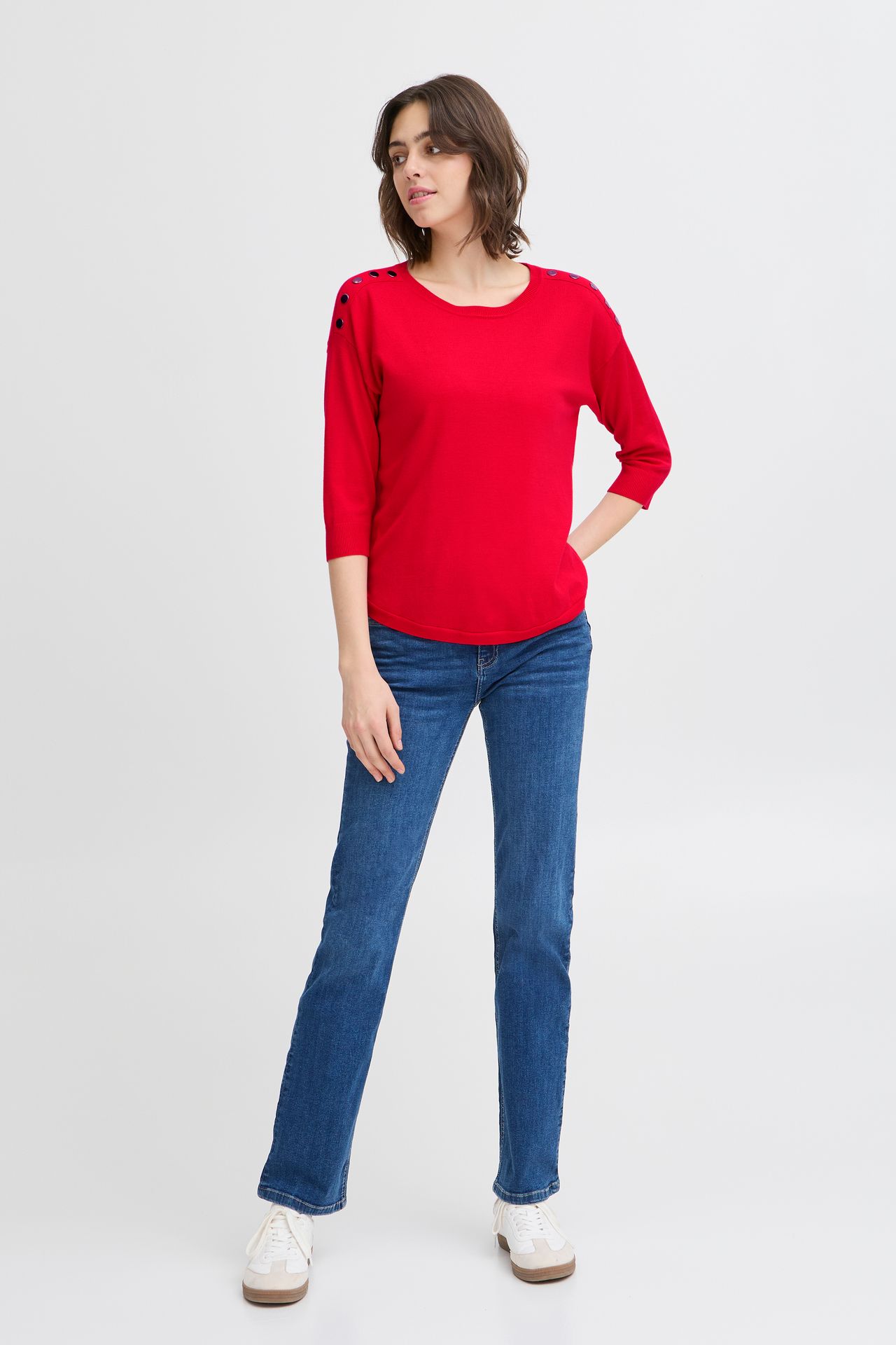 Fransa FRZUBASIC 114 Pullover Poinsettia 2900152214011