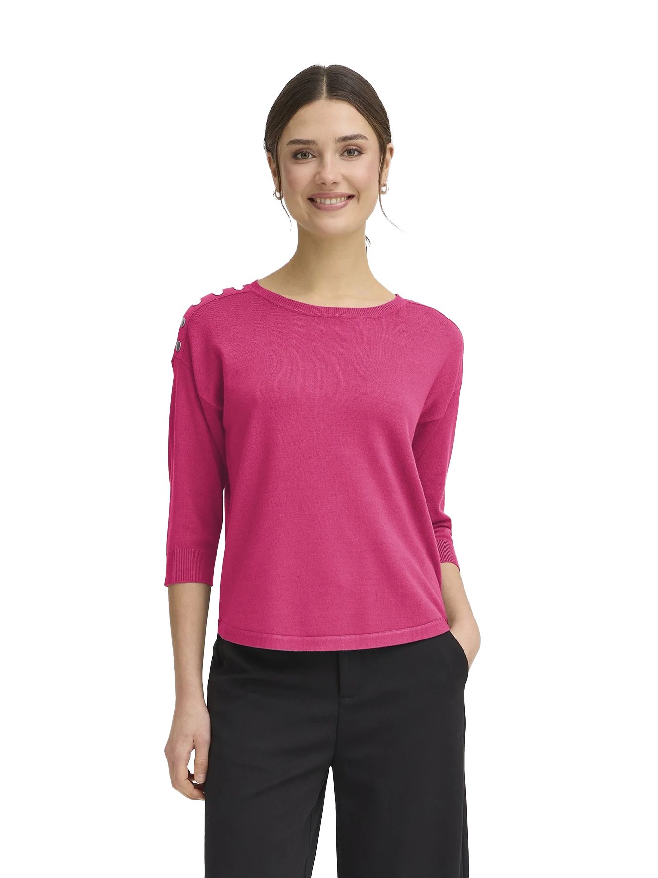 Fransa FRZUBASIC 114 Pullover Very Berry 00111147-EKA26006200000315