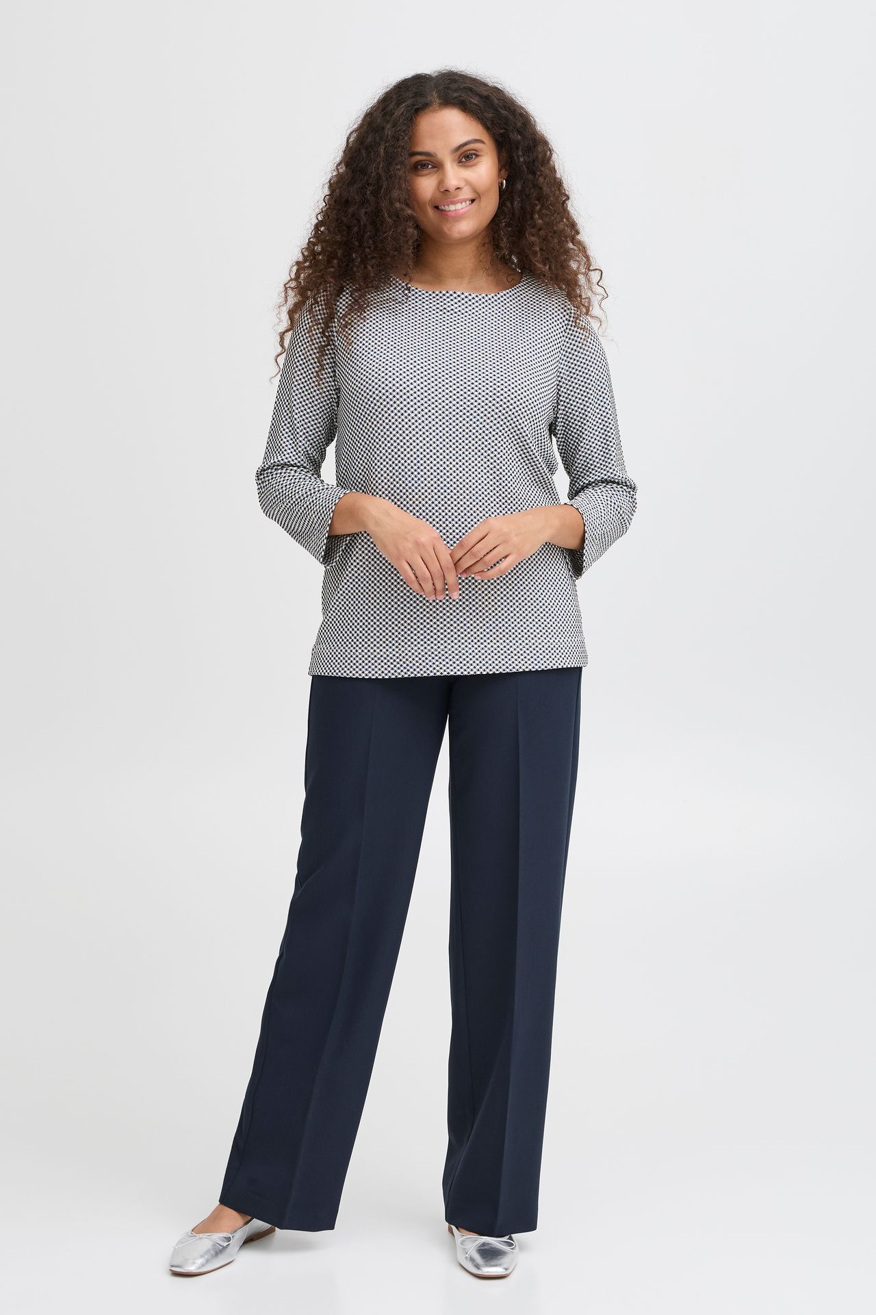 Fransa FRNIA TEE 2 Navy Blazer mix 2900152228056