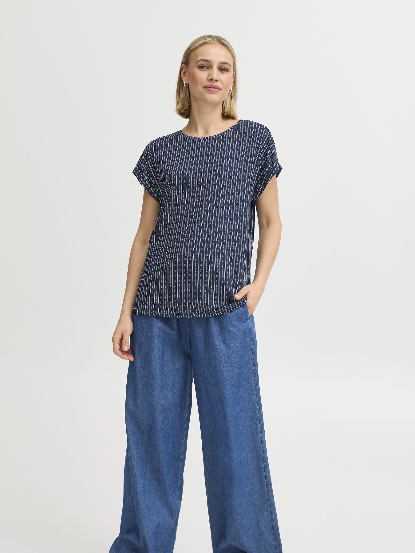 Fransa FRSEEN TEE 1 Navy Blazer mix 2900152245022