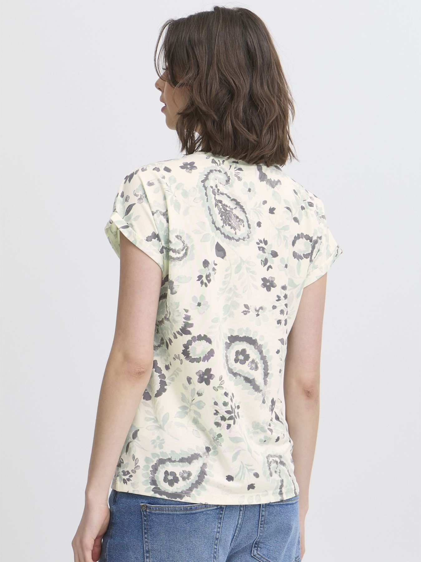 Fransa FRSEEN TEE 1 Frosty Green AOP 2900152246036