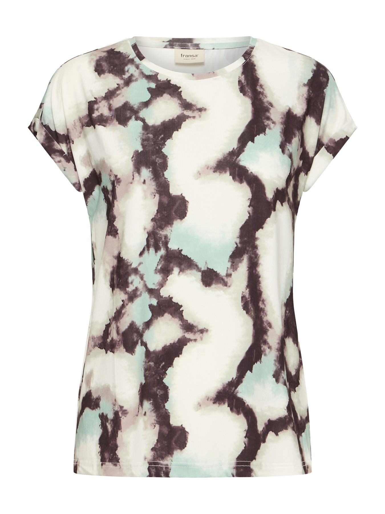 Fransa FRSEEN TEE 1 MARBLE CREME D. MENTHE 00111164-EKA26006200000334