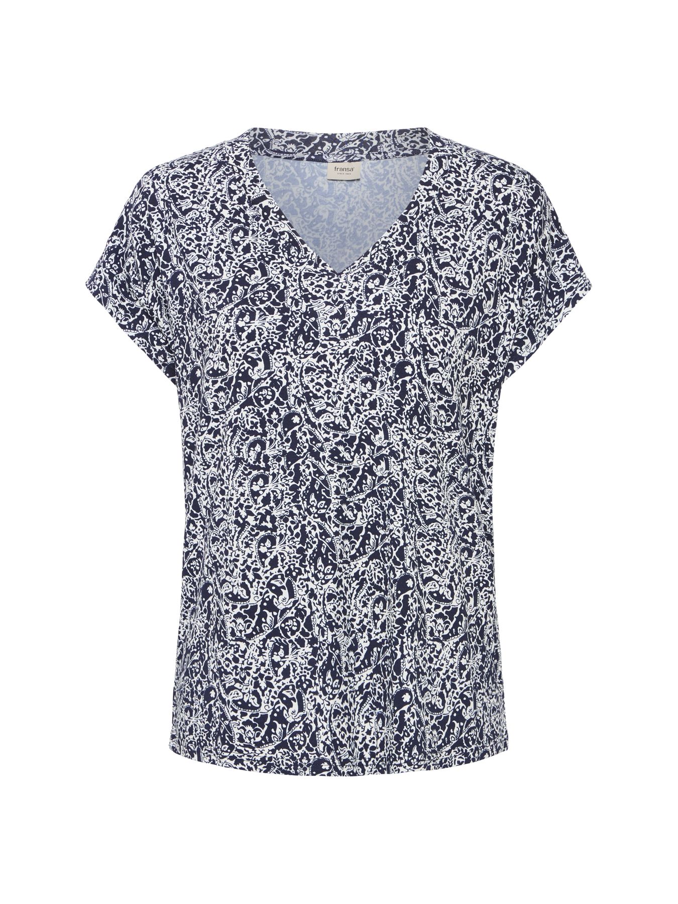 Fransa FRFEDOT TEE 7 Navy Blazer AOP MS25 2900152258053