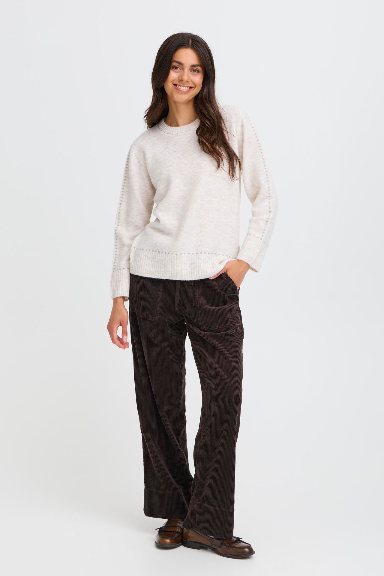 Fransa frElise pu 1 OATMEAL MEL. STRIPE 2900154108042 Fransa frElise pu 1 OATMEAL MEL. STRIPE 2900154108042