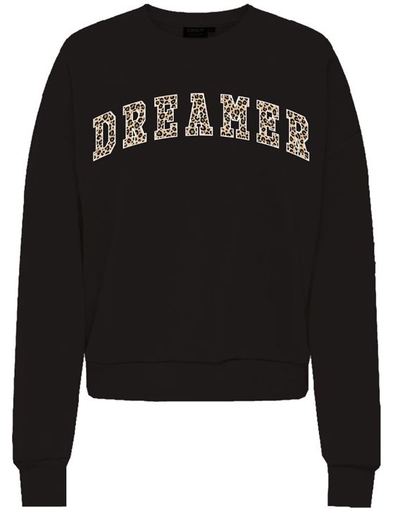 Only ONLJOANA L/S LEO O-NECK CS SWT Black/Dreamer 00111222-EKA26011400000166