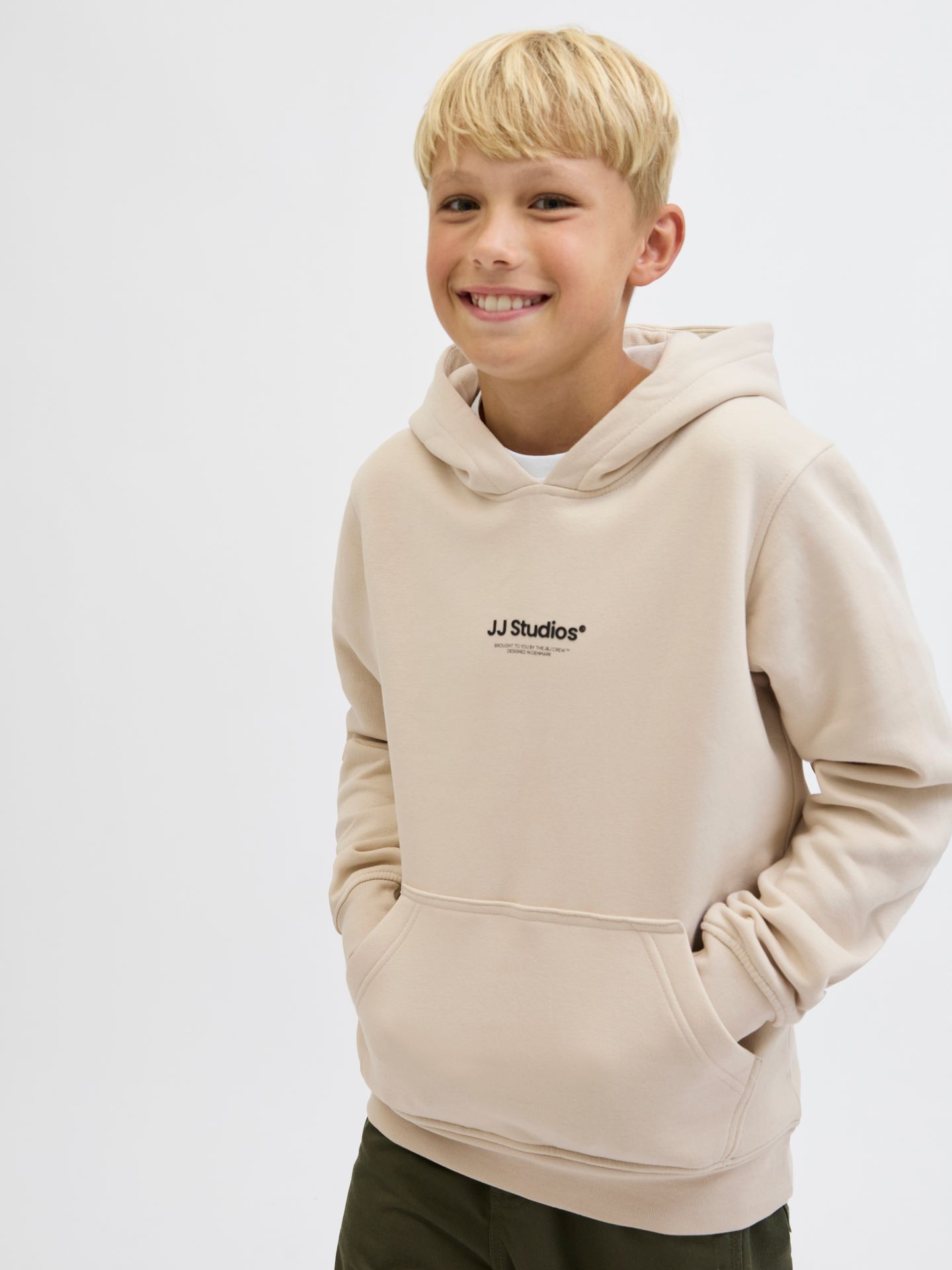 Jack & Jones JJESOHO SWEAT HOOD NOOS JNR Moonbeam 2900152556043