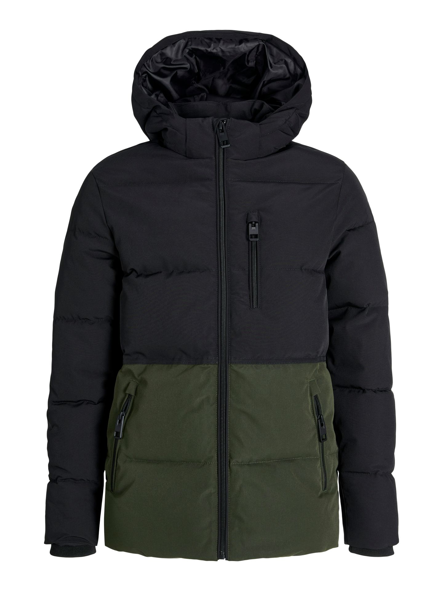 Jack & Jones JJEOWEN PUFFER SN JNR Rosin/BLACK BLOCKING 2900152553011