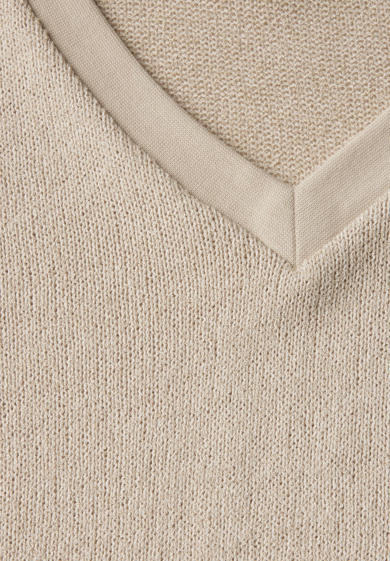Street-One A322901 LTD QR v-neck knit look shi cotton beige 2900152590047