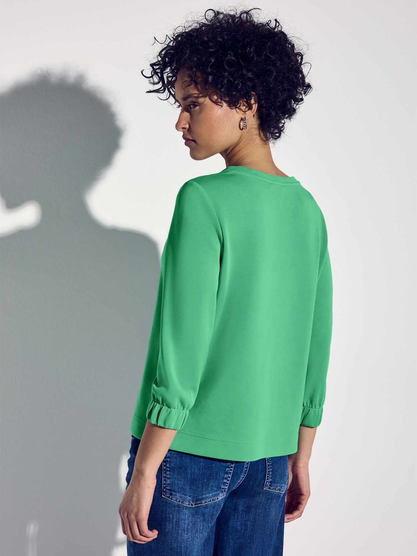 Street-One A322937 silk look shirt tendril green 2900152673030