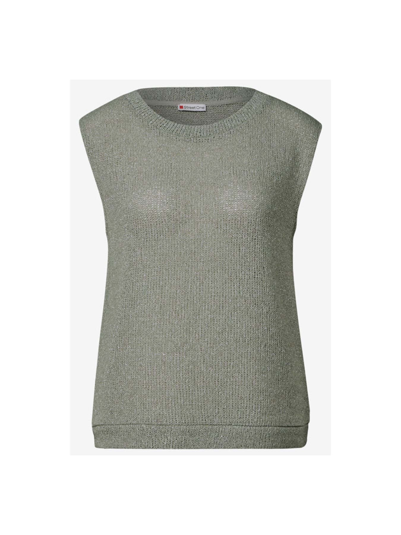 Street-One A322954 shiny summer knit top dusty milky green 00111289-EKA19000200000688