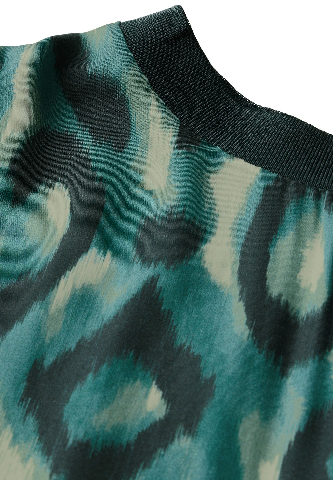 Street-One A322964 printed mat-mix shirt w.rib hunter green 2900152694035