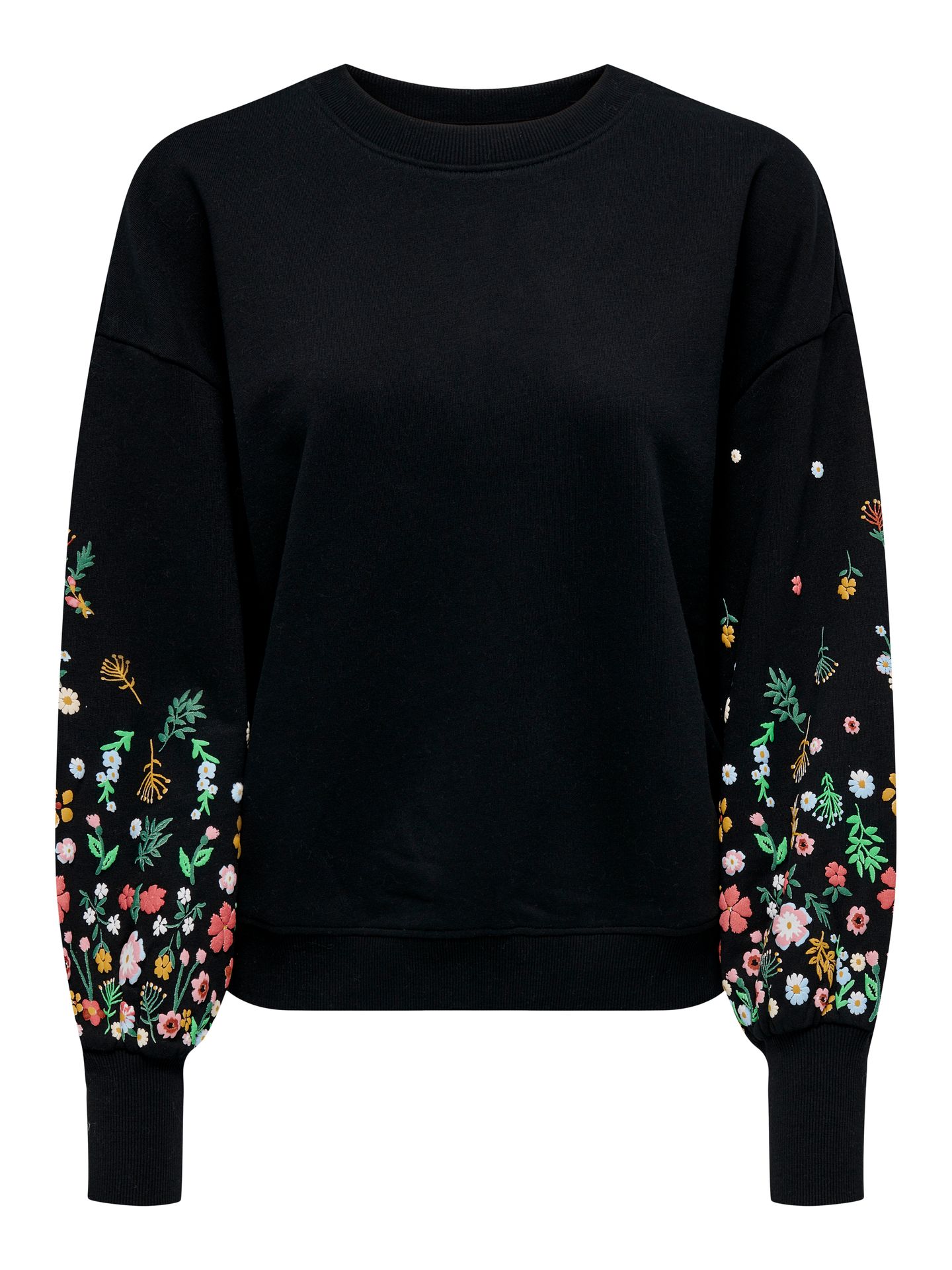 Only ONLBROOKE L/S O-NECK FLOWER SWT NOO Black/BITTERSWEET HEART 2900158335031