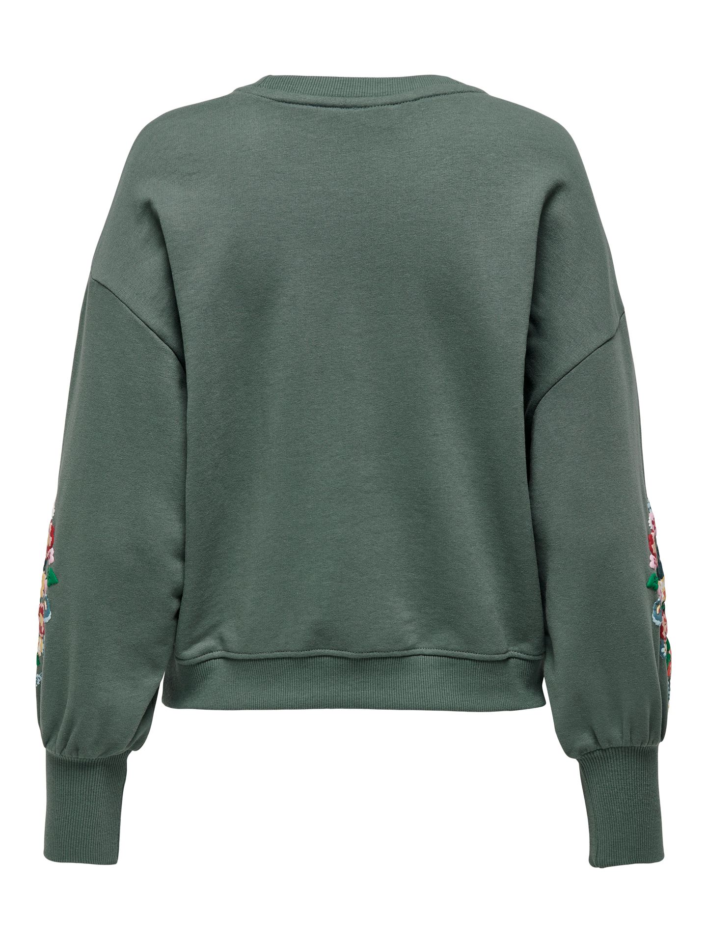 Only ONLBROOKE L/S O-NECK FLOWER SWT NOO Balsam Green/Sleeve multi flowers 2900158336014