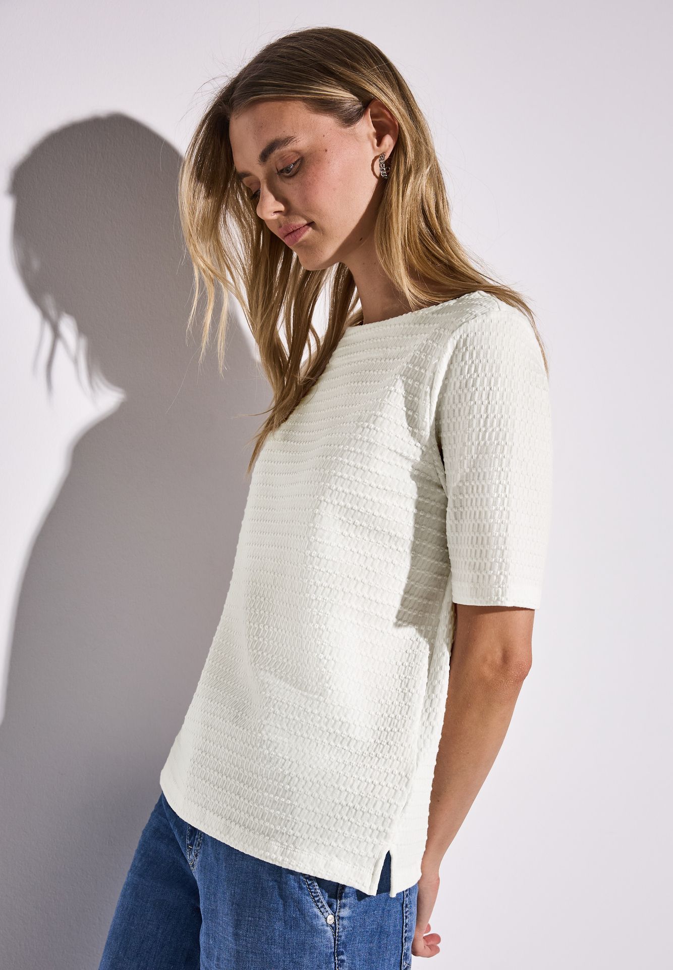 Street-One A323152 LTD QR fine structure shirt off white 2900152848056