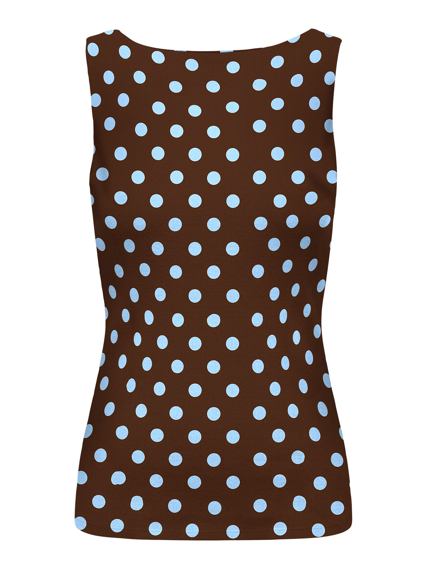 Only ONLLONE AOP LEO 2-WAY S/L TOP JRS Seal Brown/BIG CASHMERE BLUE DOTS 2900167291045