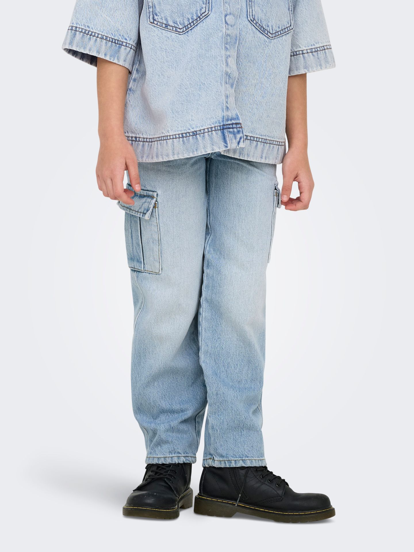 Kids Only KOGHARMONY WIDE CARGO CARROT AZG NO Light Blue Denim 2900152955020