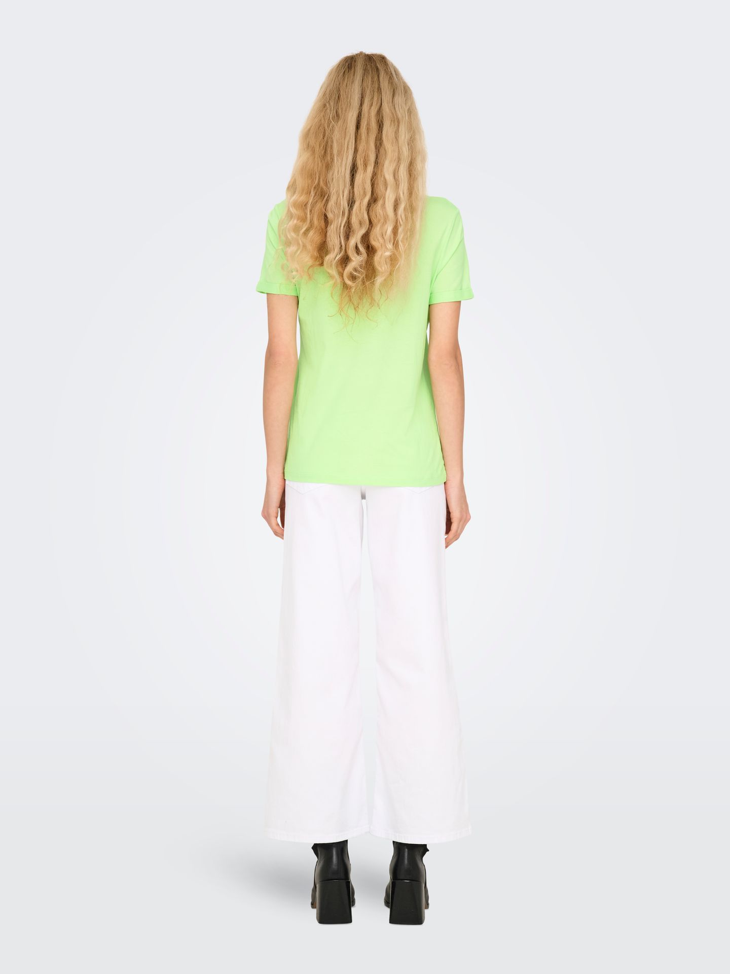 Only ONLKITA LIFE S/S TOP NOOS Paradise Green/Gold glitter heart 2900152984013