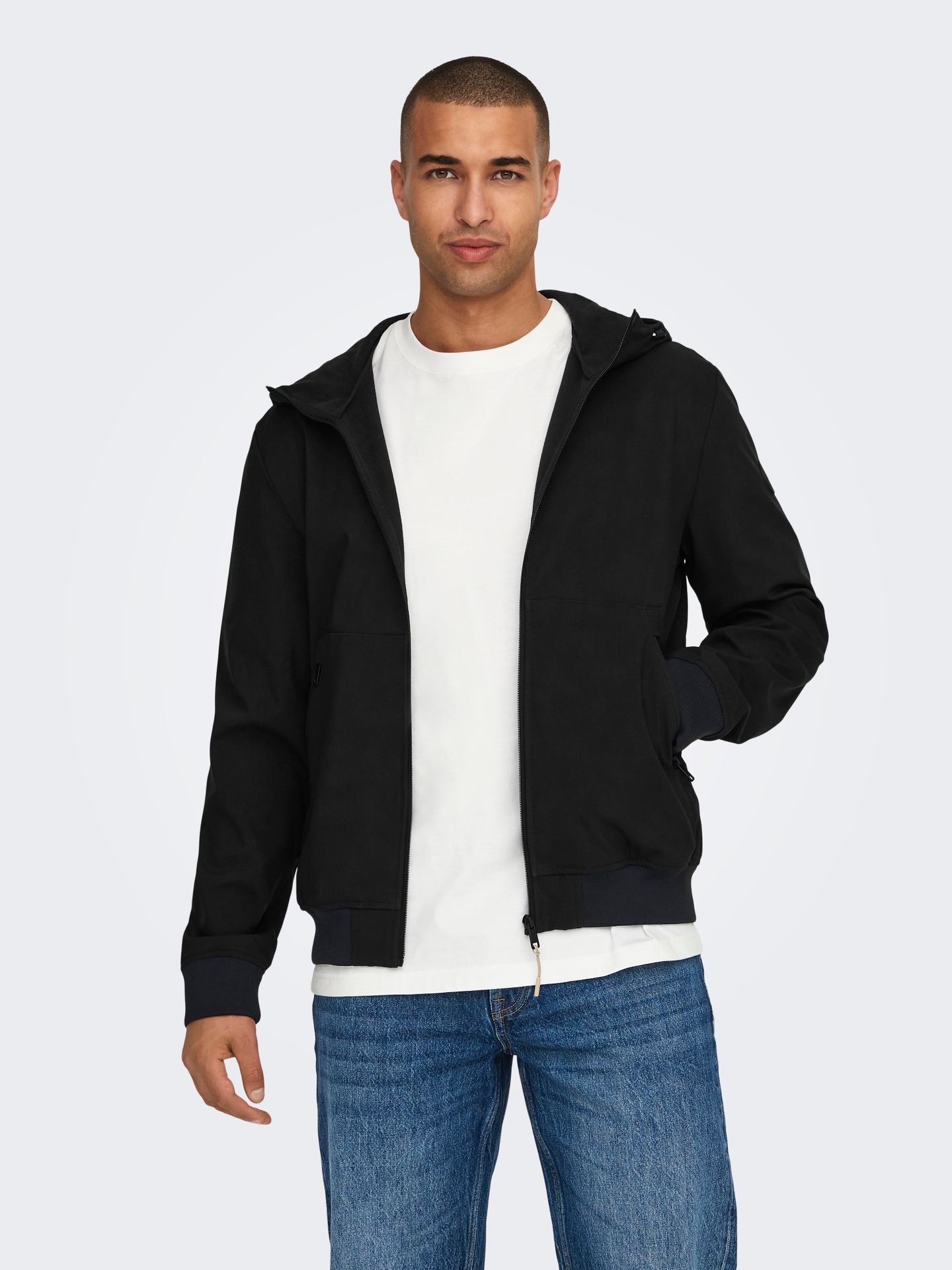Only & Sons ONSBOWIE SOFTSHELL BOMBER NOOS Black 2900152988011 Only & Sons ONSBOWIE SOFTSHELL BOMBER NOOS Black 2900152988011