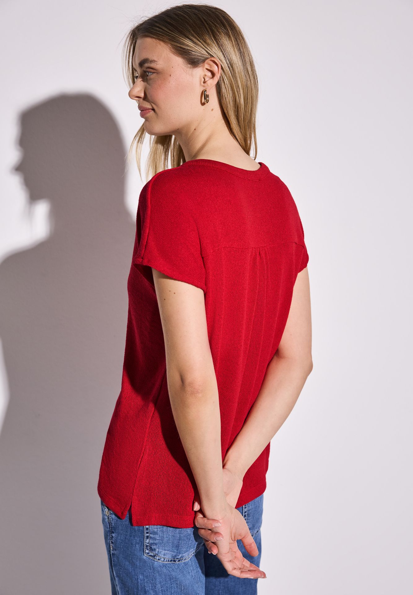 Street-One A323142 summer knit look shirt glory red 2900153142061