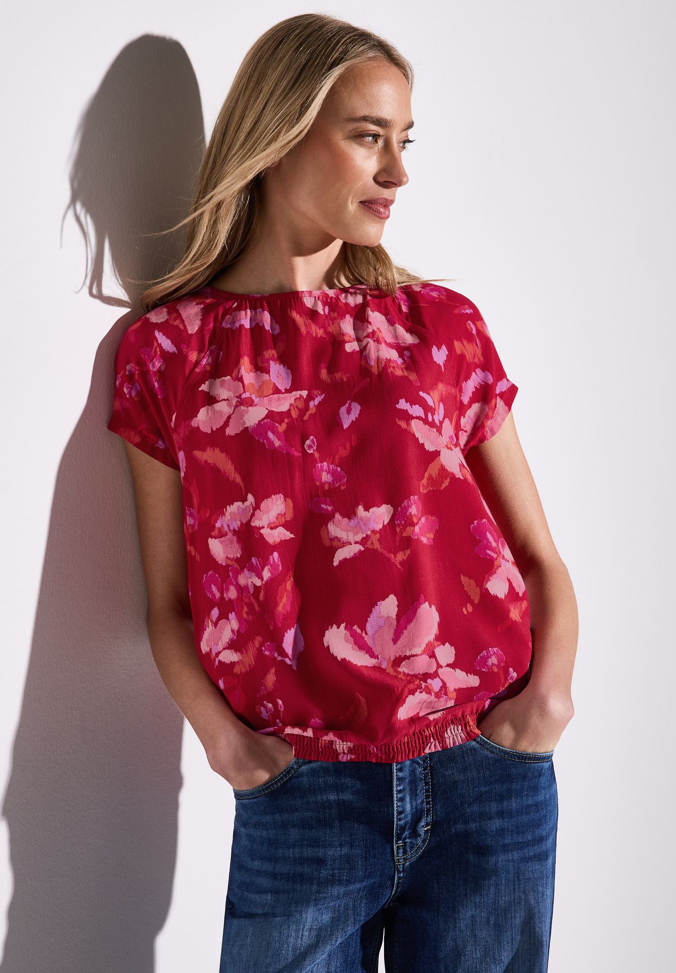 Street-One A323168 printed mat-mix shirt glory red 2900153171023
