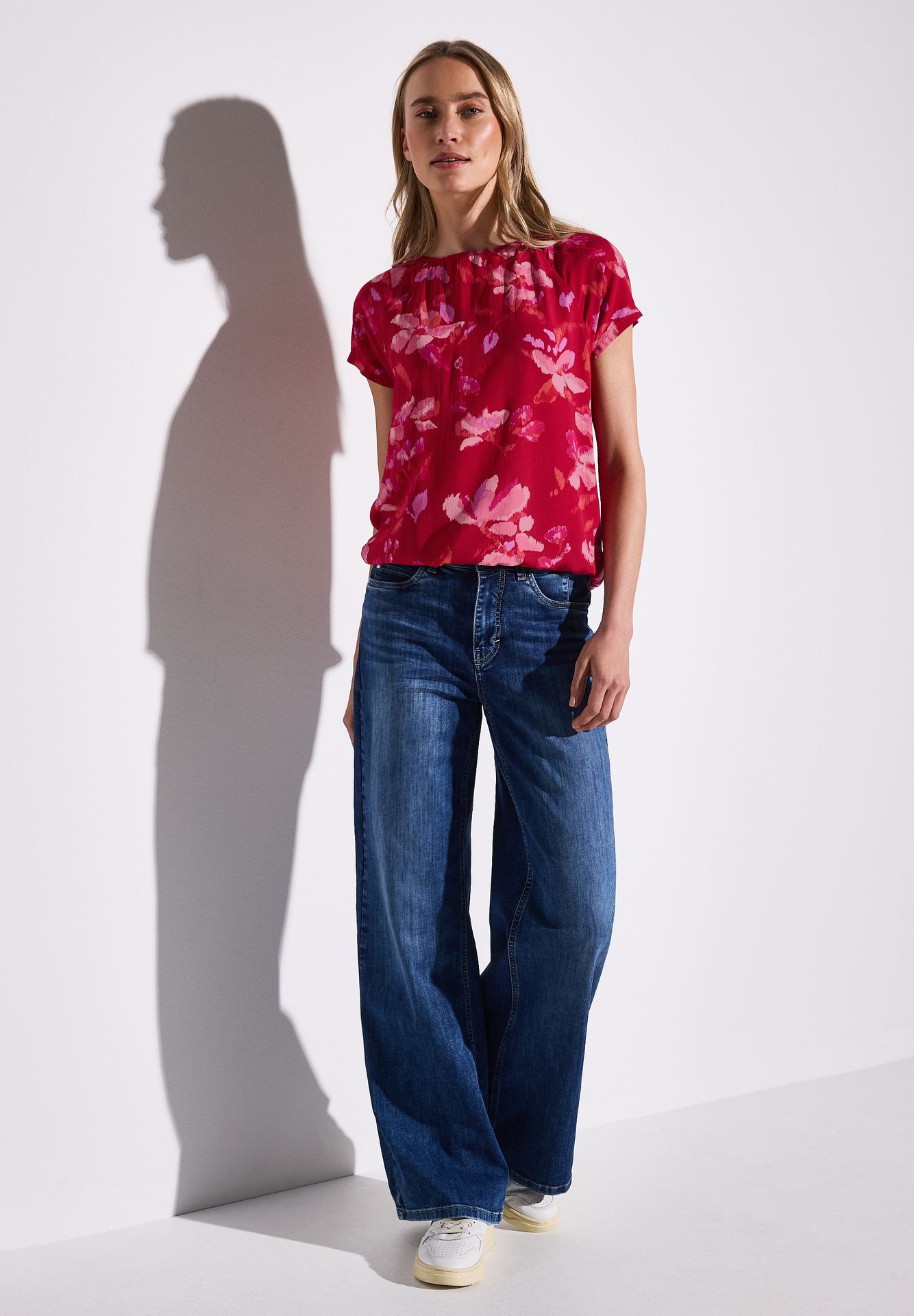 Street-One A323168 printed mat-mix shirt glory red 2900153171030