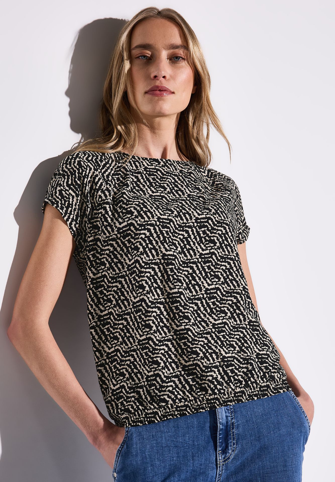 Street-One A323168 printed mat-mix shirt black 2900153170026