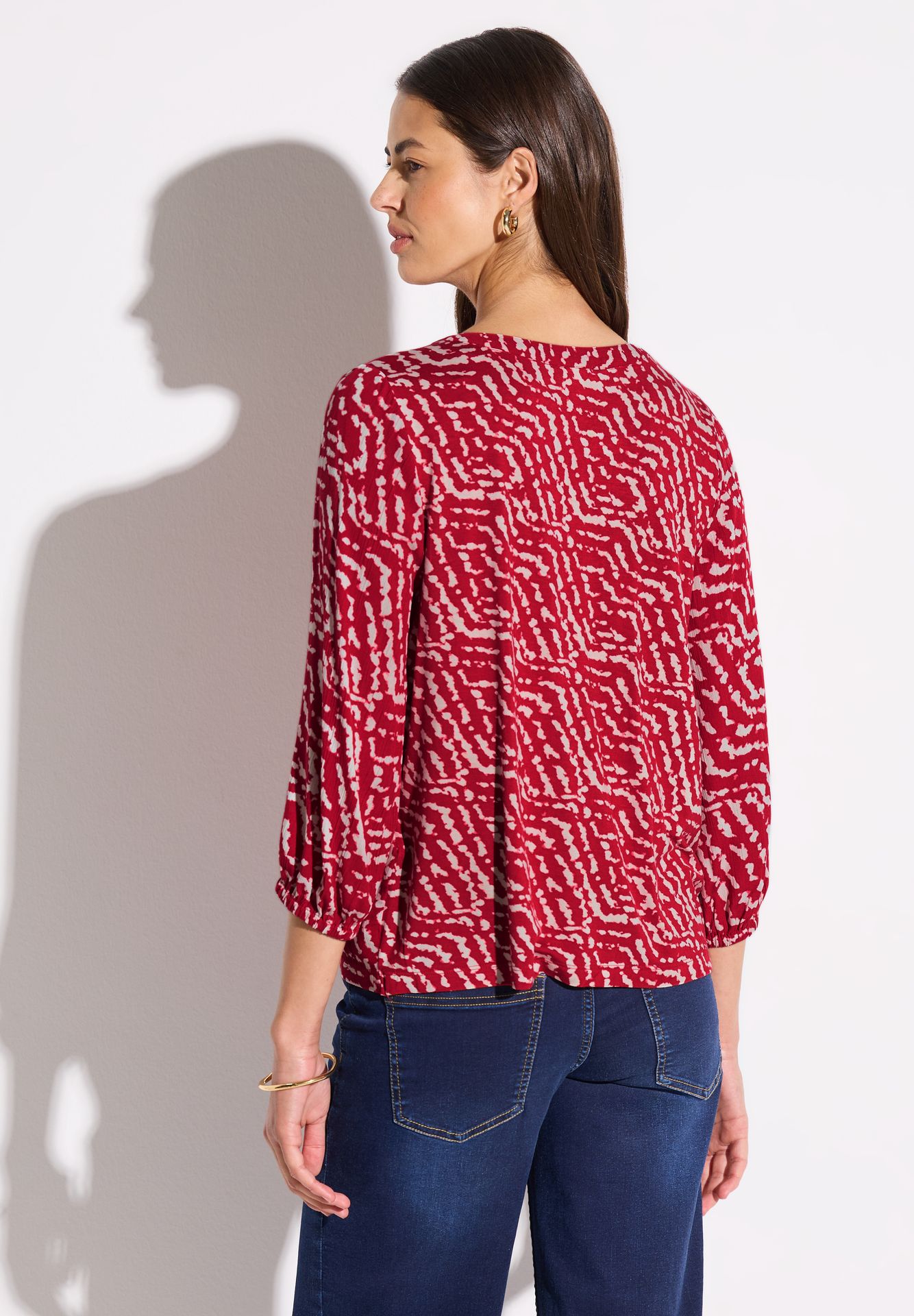 Street-One A323169 printed mat-mix shirt w.but glory red 2900153173027