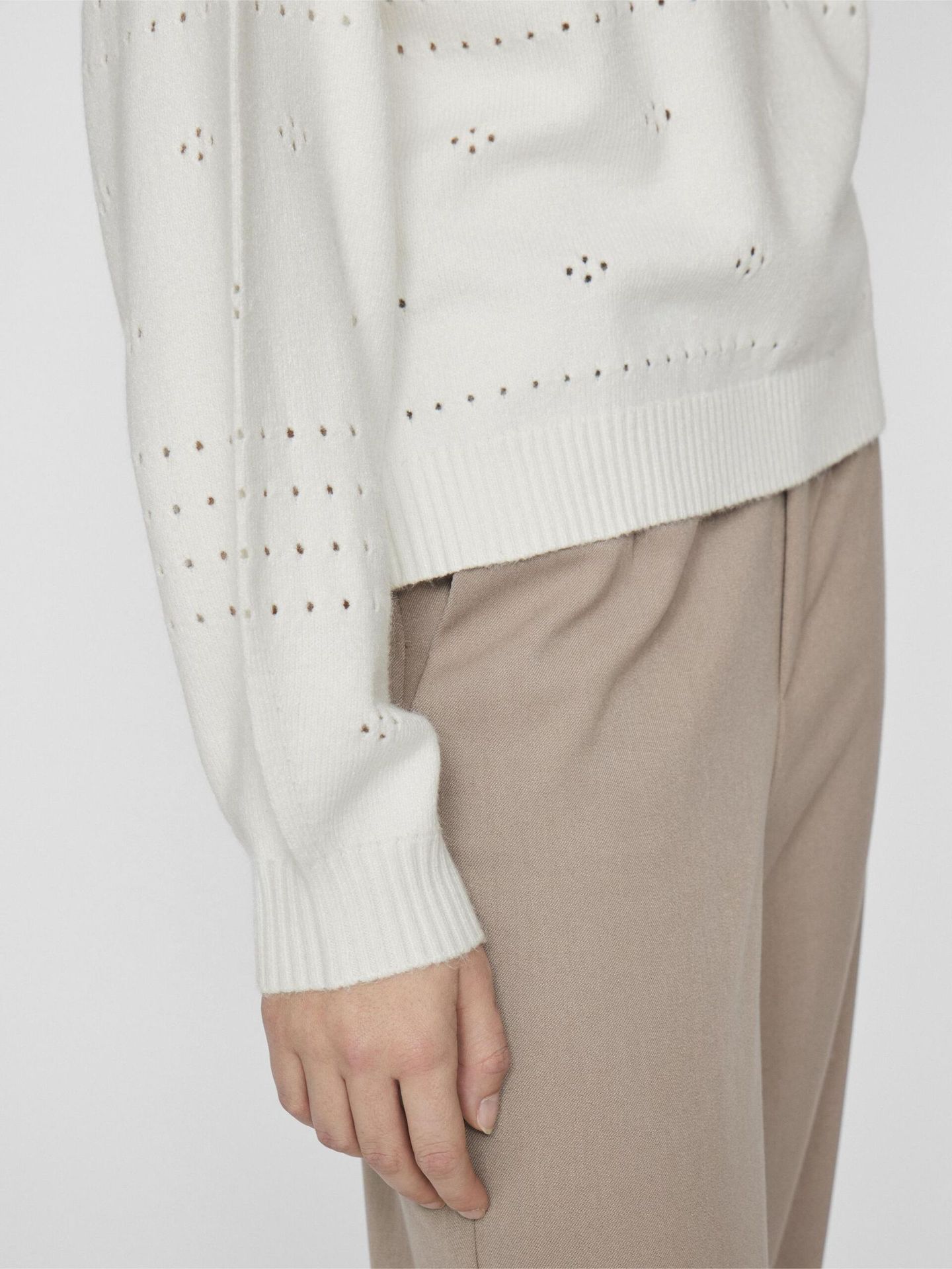 vila VIRIL L/S O-NECK POINTELLE KNIT TOP White Alyssum 2900153278012 vila VIRIL L/S O-NECK POINTELLE KNIT TOP White Alyssum 2900153278012