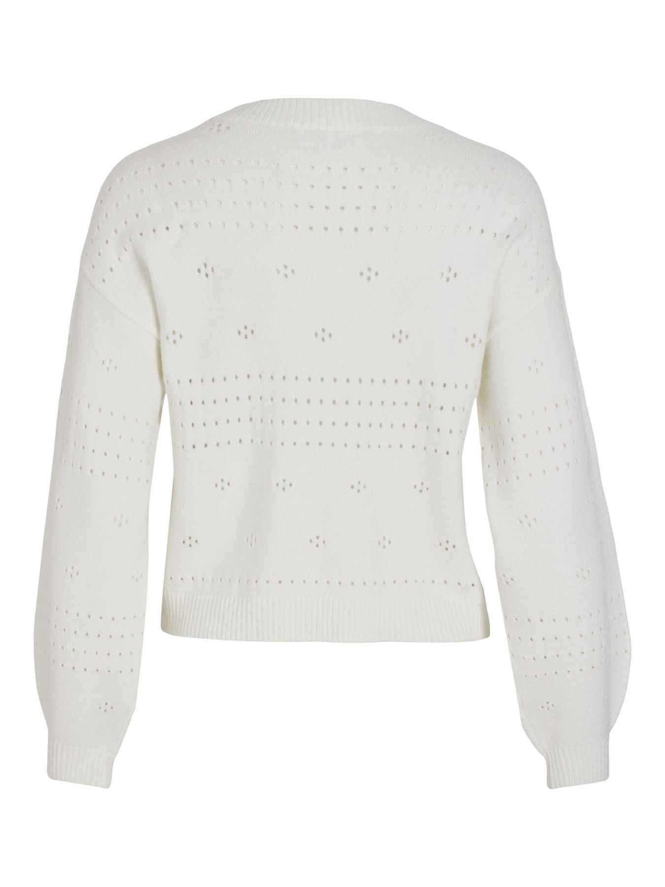 vila VIRIL L/S O-NECK POINTELLE KNIT TOP White Alyssum 2900153278012 vila VIRIL L/S O-NECK POINTELLE KNIT TOP White Alyssum 2900153278012