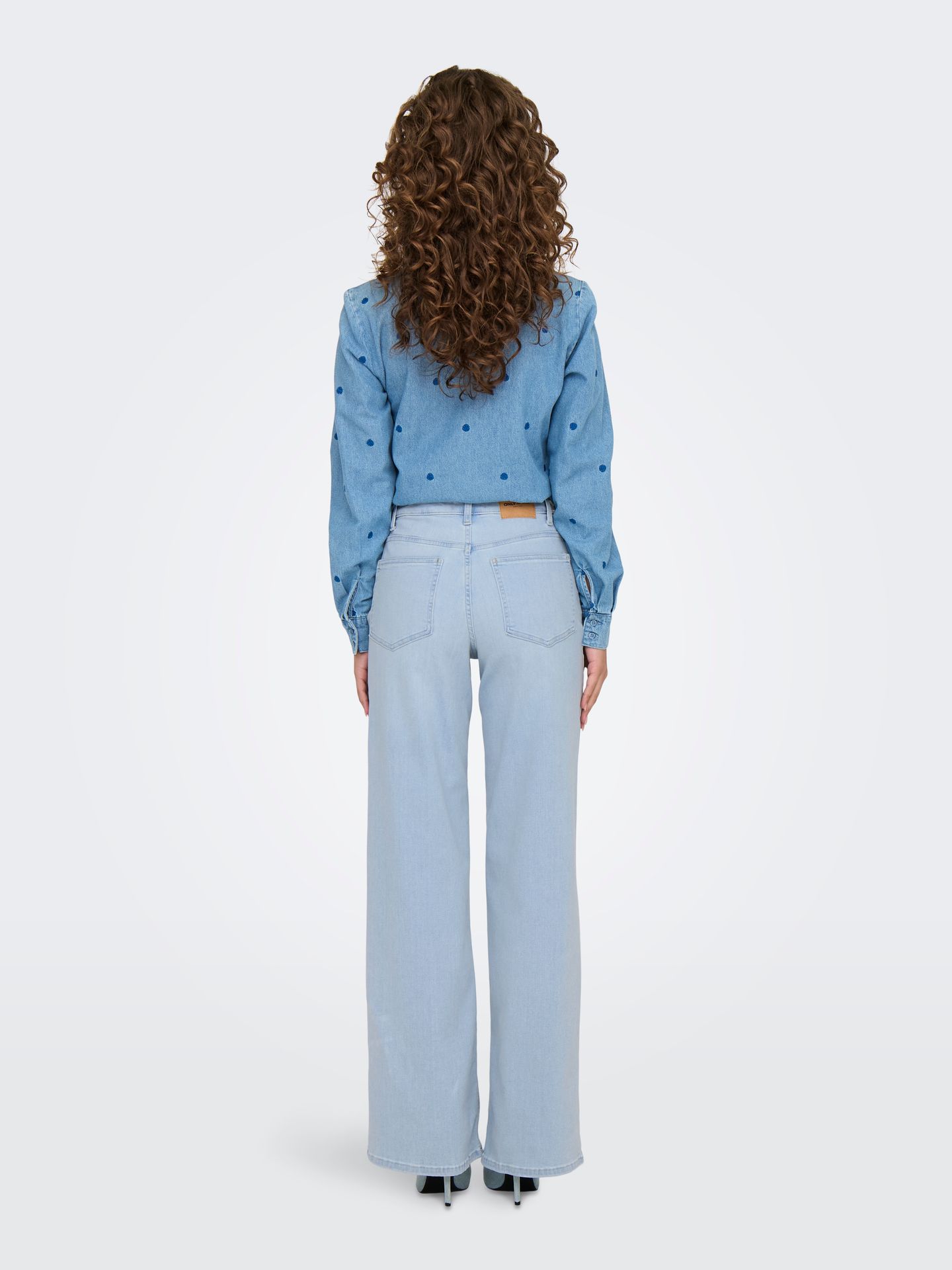 Only ONLMADISON BLUSH HW WIDE DNM CRO495 Light Blue Bleached Denim 2900153283108