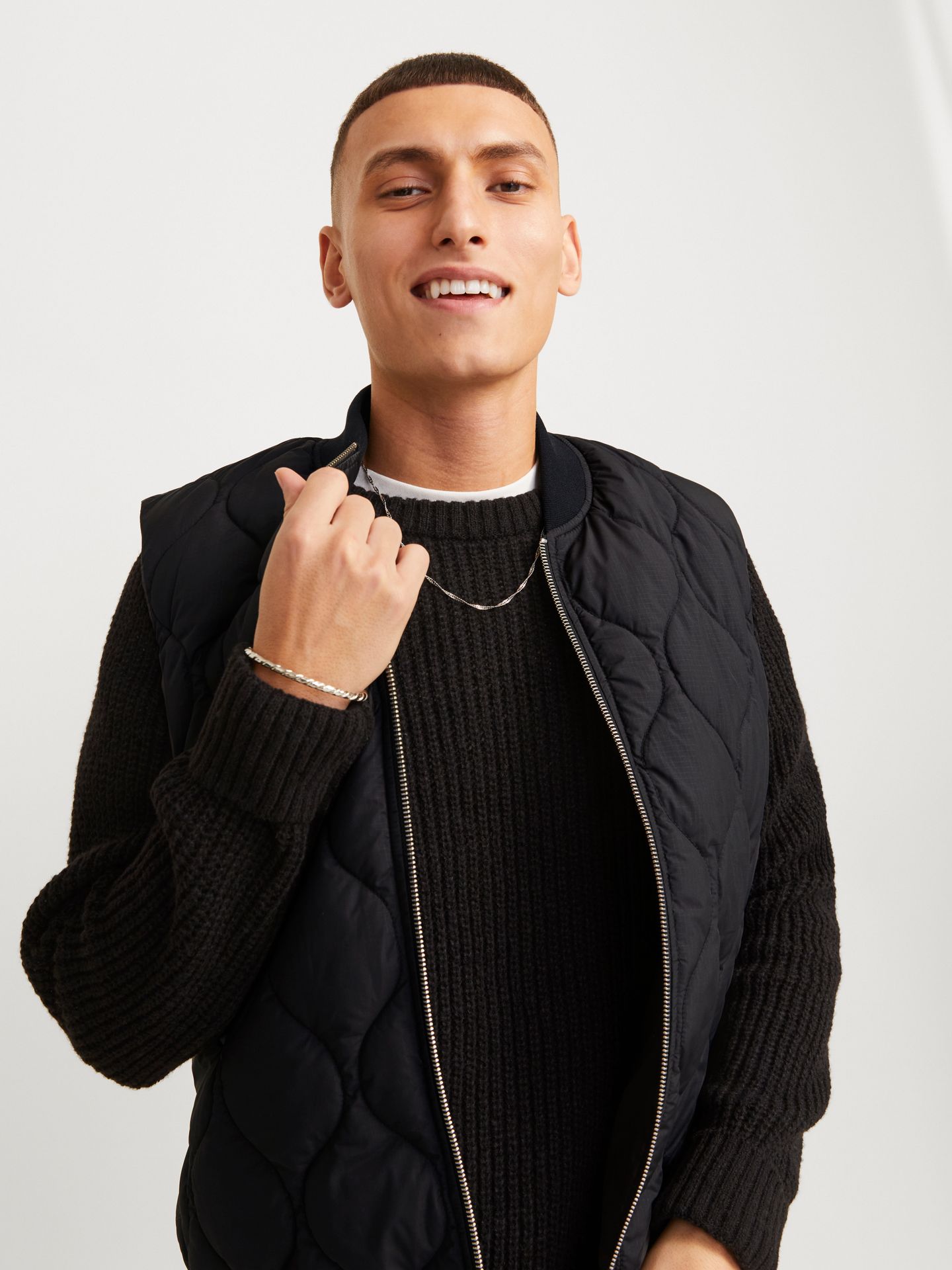 Jack & Jones JJKODA LINER VEST Black 2900153328021