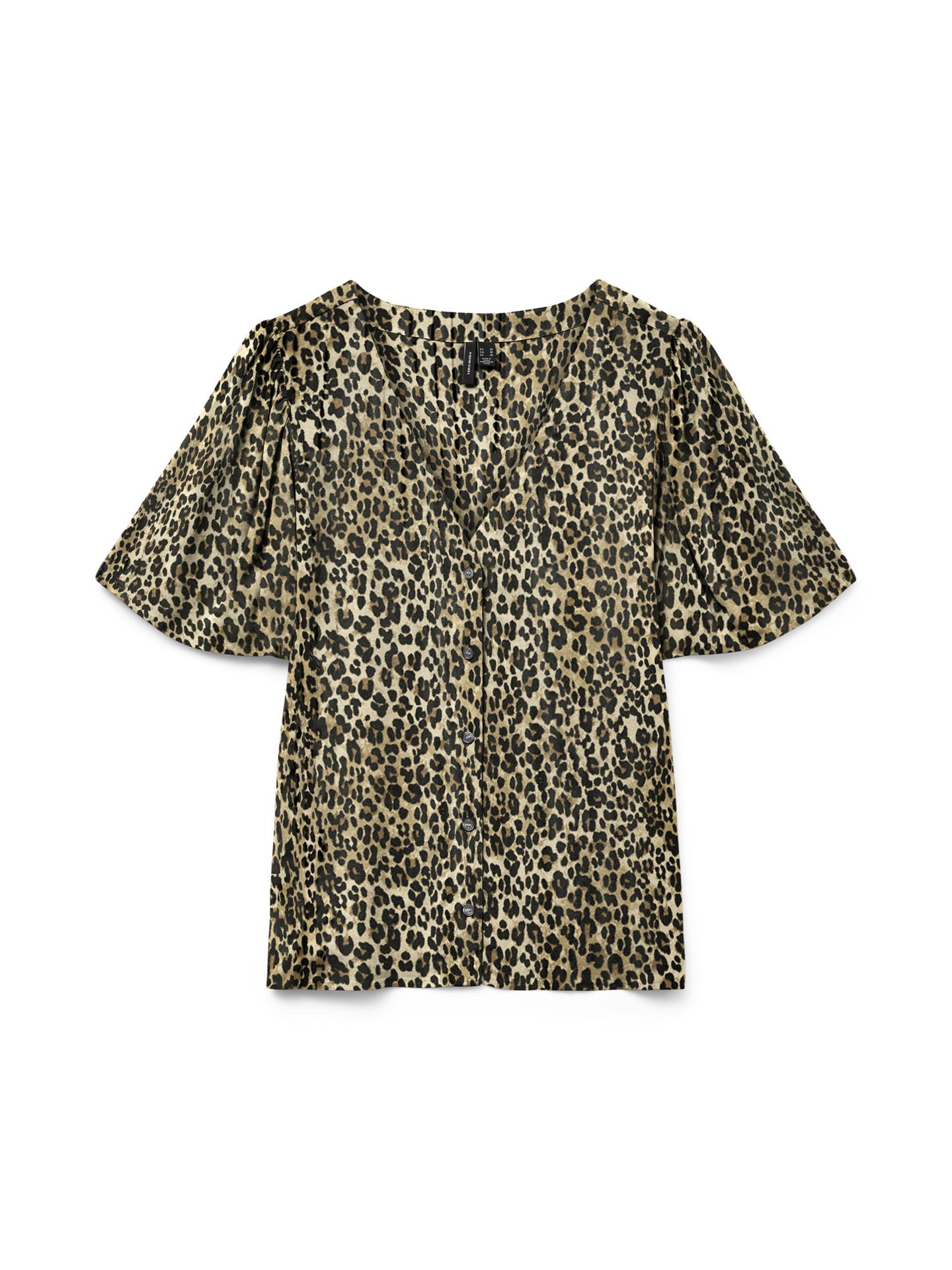 Vero Moda VMALBA SS V-NECK SHIRT WVN GA Tigers Eye/LEO 00111584-EKA26011400002620