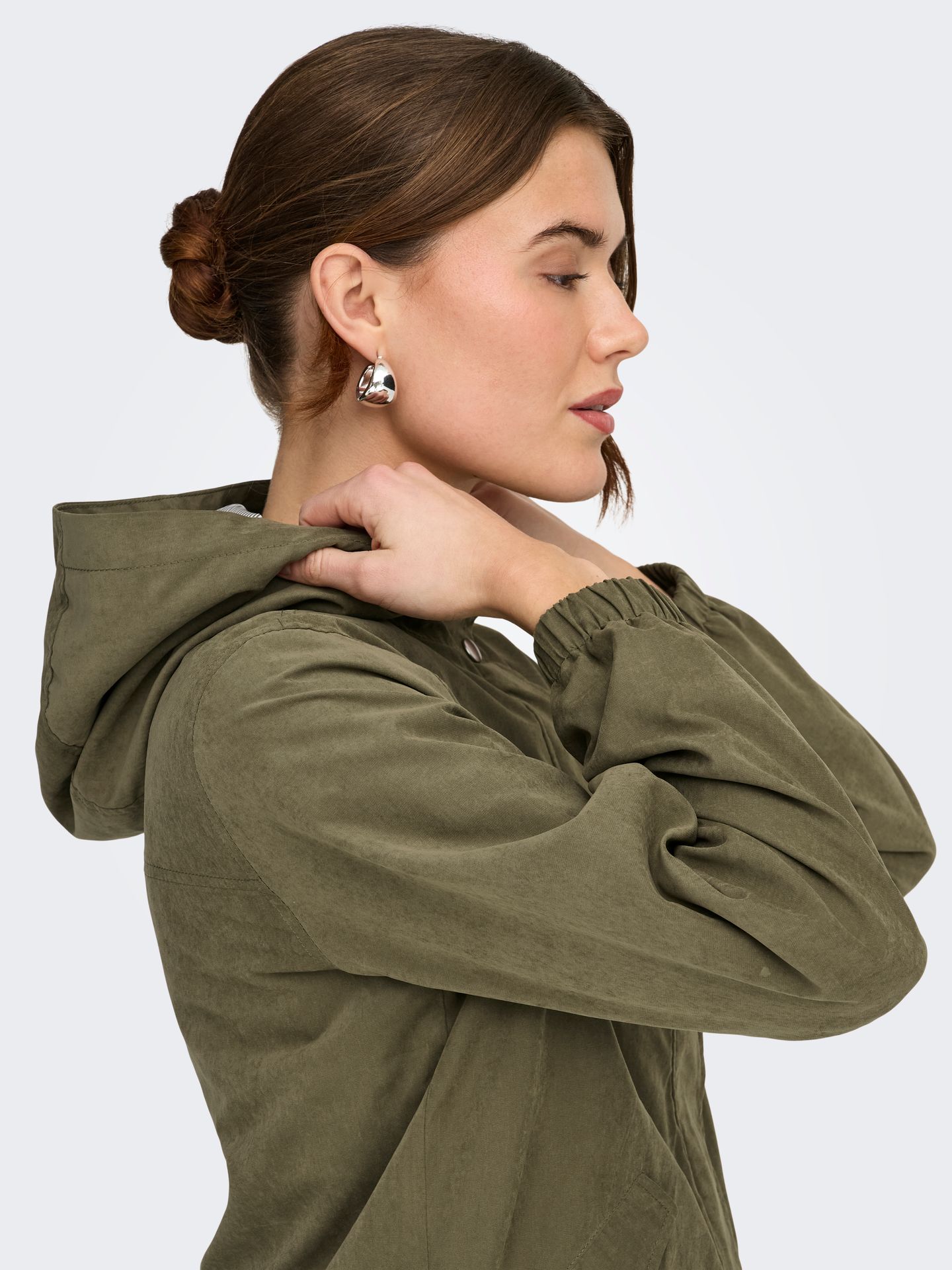 JDY JDYHAZEN SHINE JACKET OTW YFM NOOS Capers/WHITE/CAPERS HOOD LINING 2900162622028