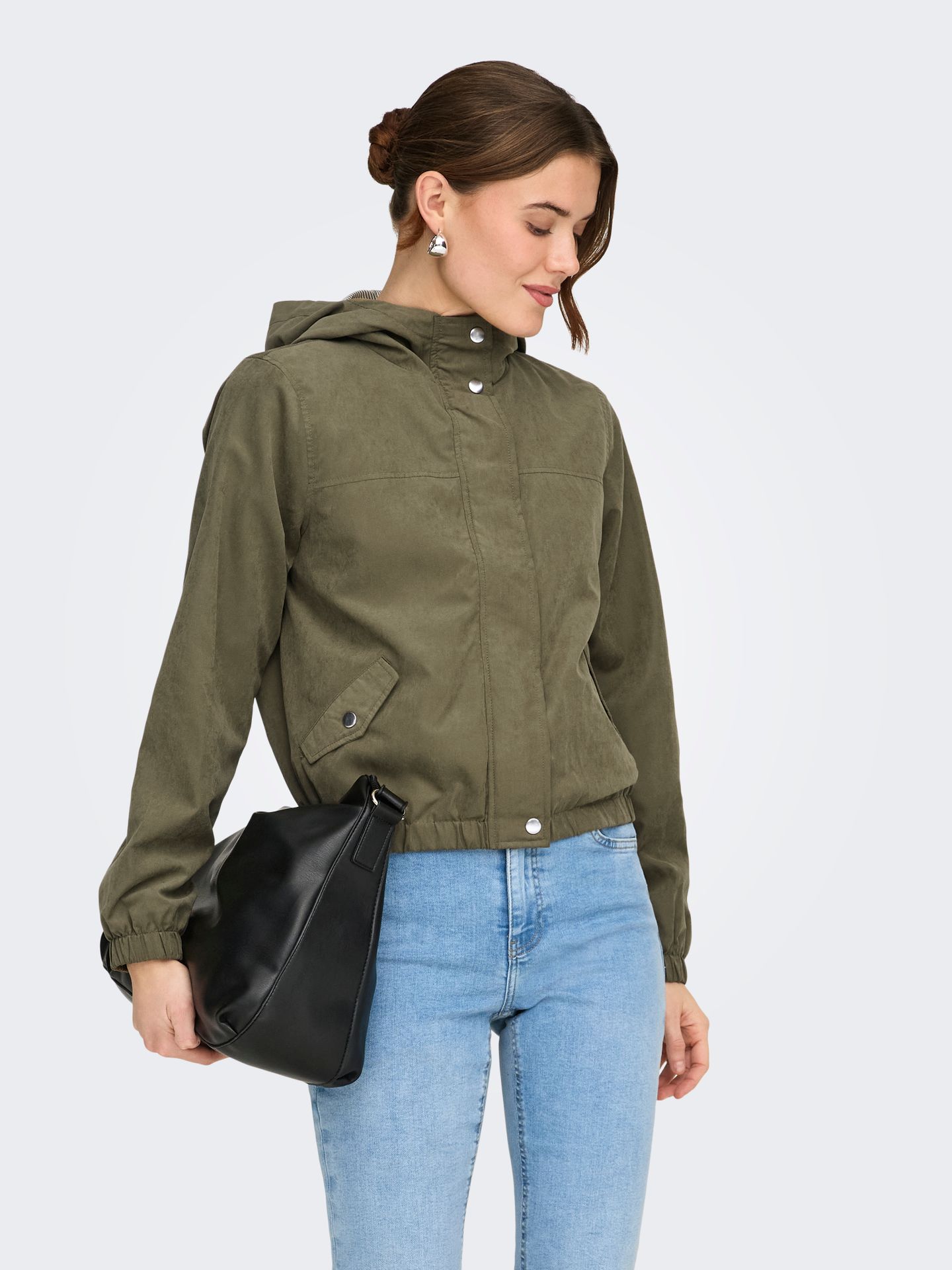 JDY JDYHAZEN SHINE JACKET OTW YFM NOOS Capers/WHITE/CAPERS HOOD LINING 2900162622028