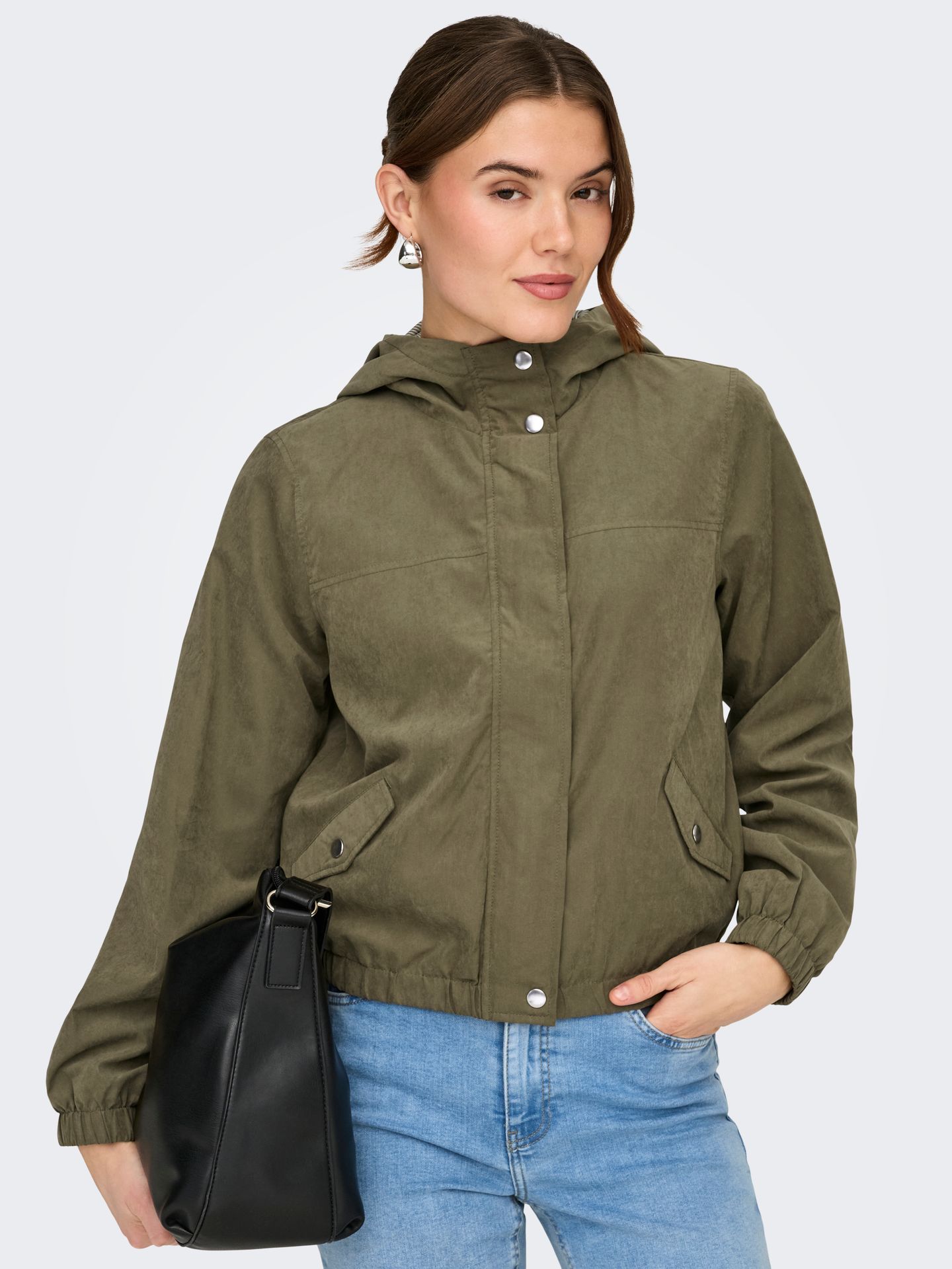 JDY JDYHAZEN SHINE JACKET OTW YFM NOOS Capers/WHITE/CAPERS HOOD LINING 2900162622028