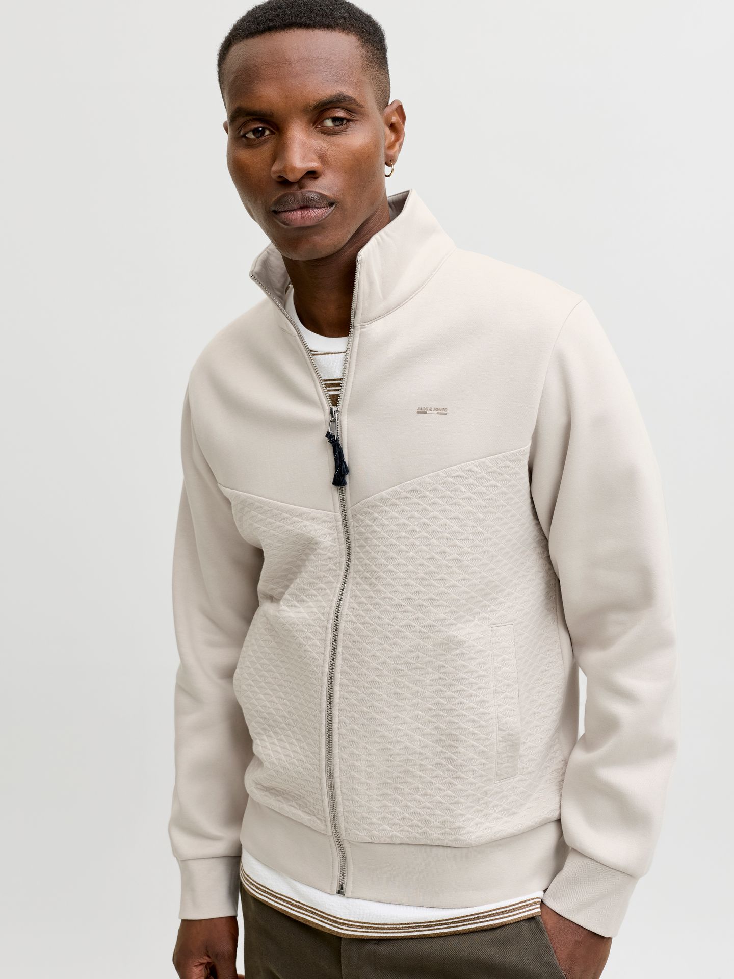 Jack & Jones JPRBLUFRANKIE SWEAT ZIP HIGH NECK Moonstruck 2900162635035