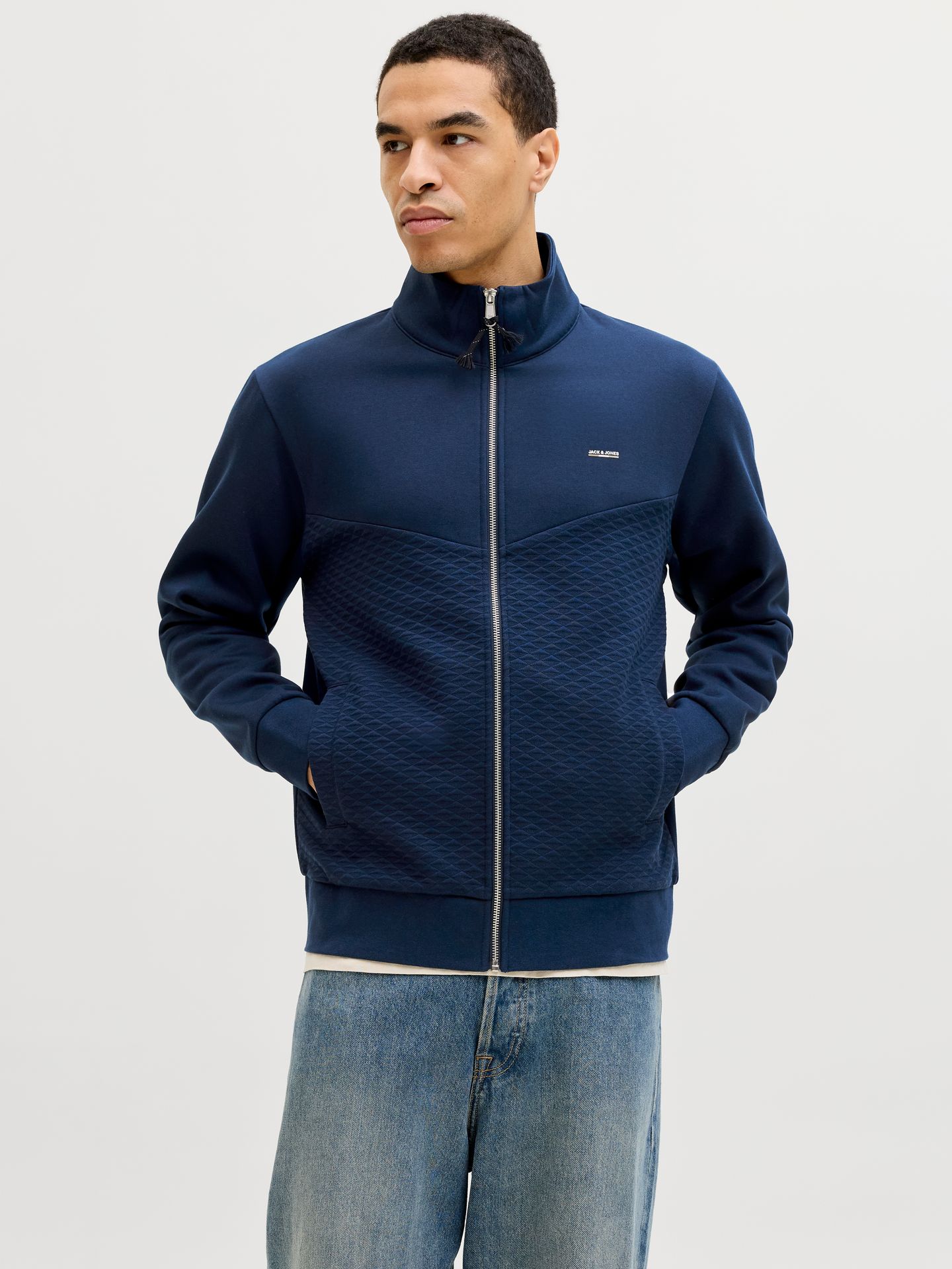 Jack & Jones JPRBLUFRANKIE SWEAT ZIP HIGH NECK Pageant Blue 00111589-EKA26011400003236