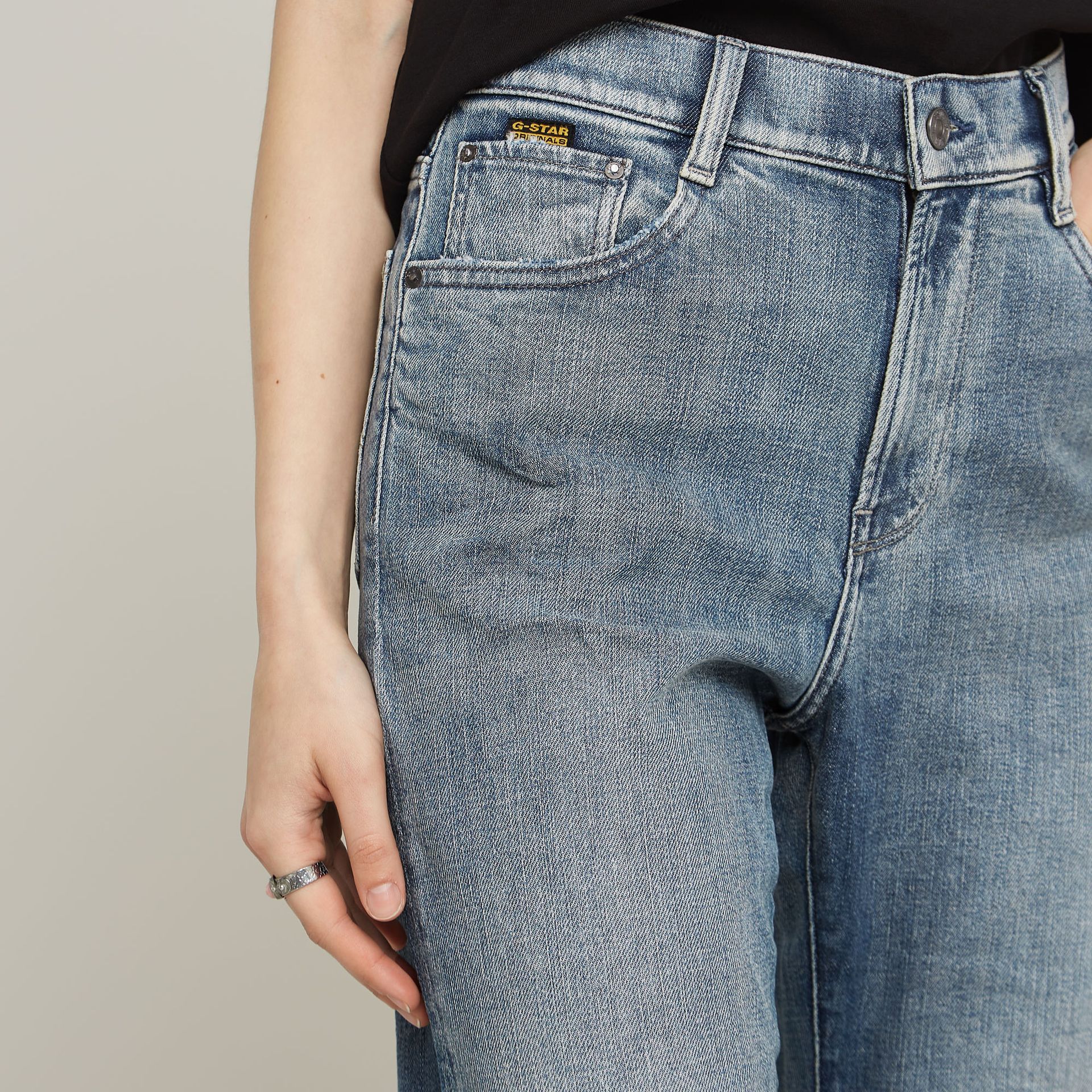 G-star Raw Viktoria High Straight Wmn H080 antique faded steel blue 2900153422613