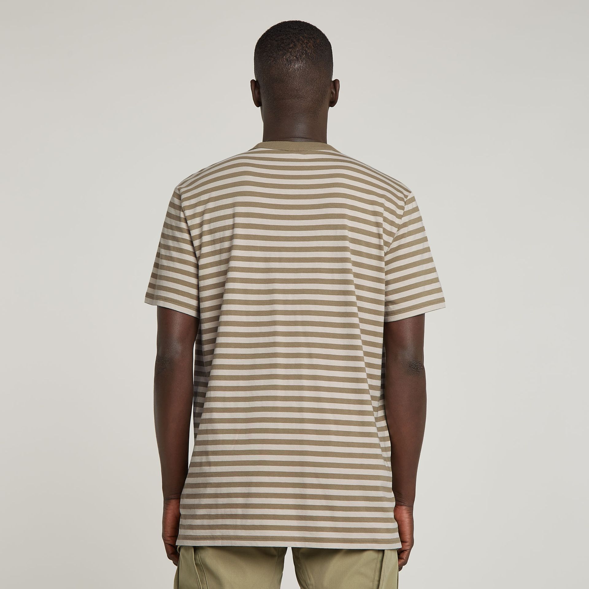 G-star Raw Nifous stripe r t H227 ensis green/dk brick stripe 2900153430076