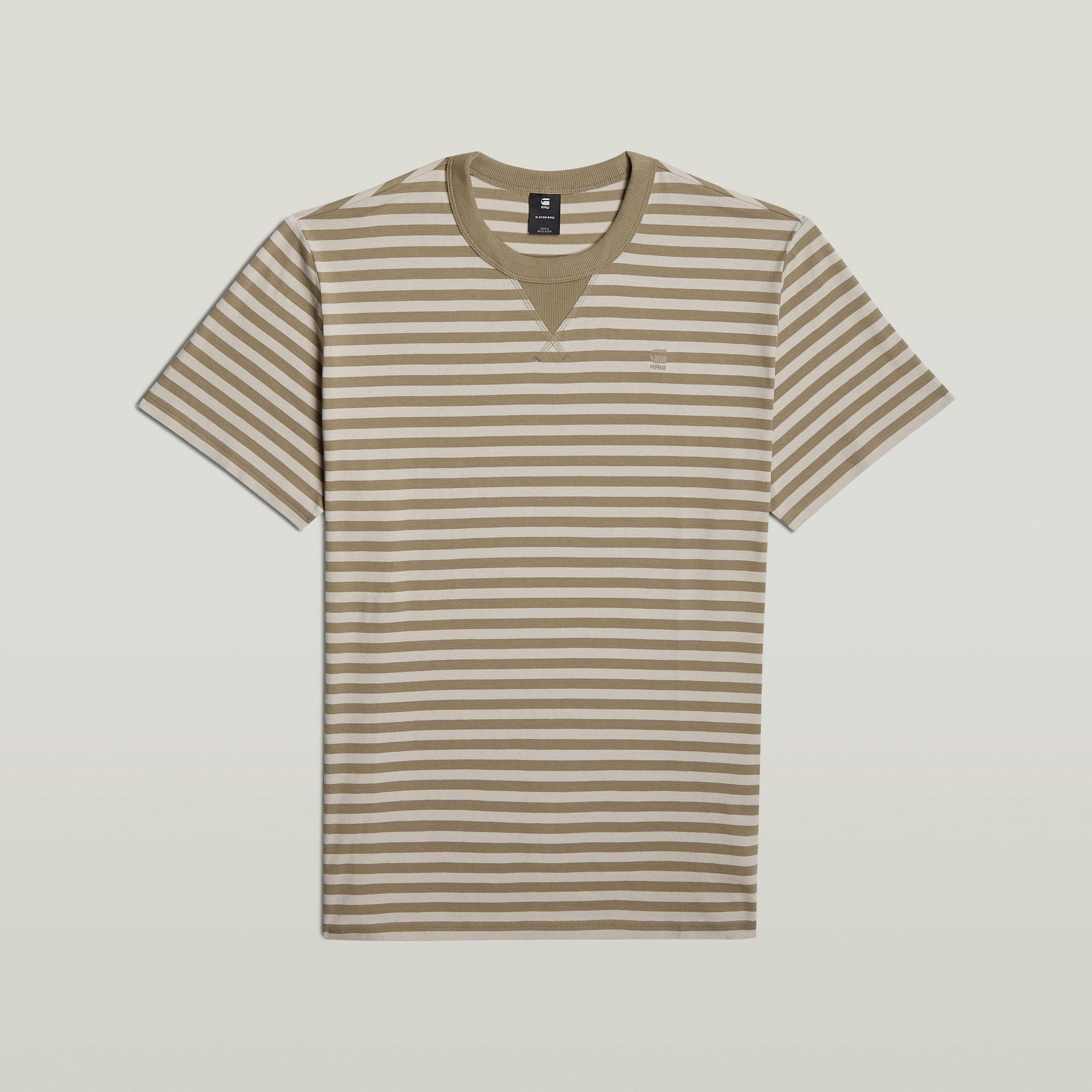 G-star Raw Nifous stripe r t H227 ensis green/dk brick stripe 2900153430076