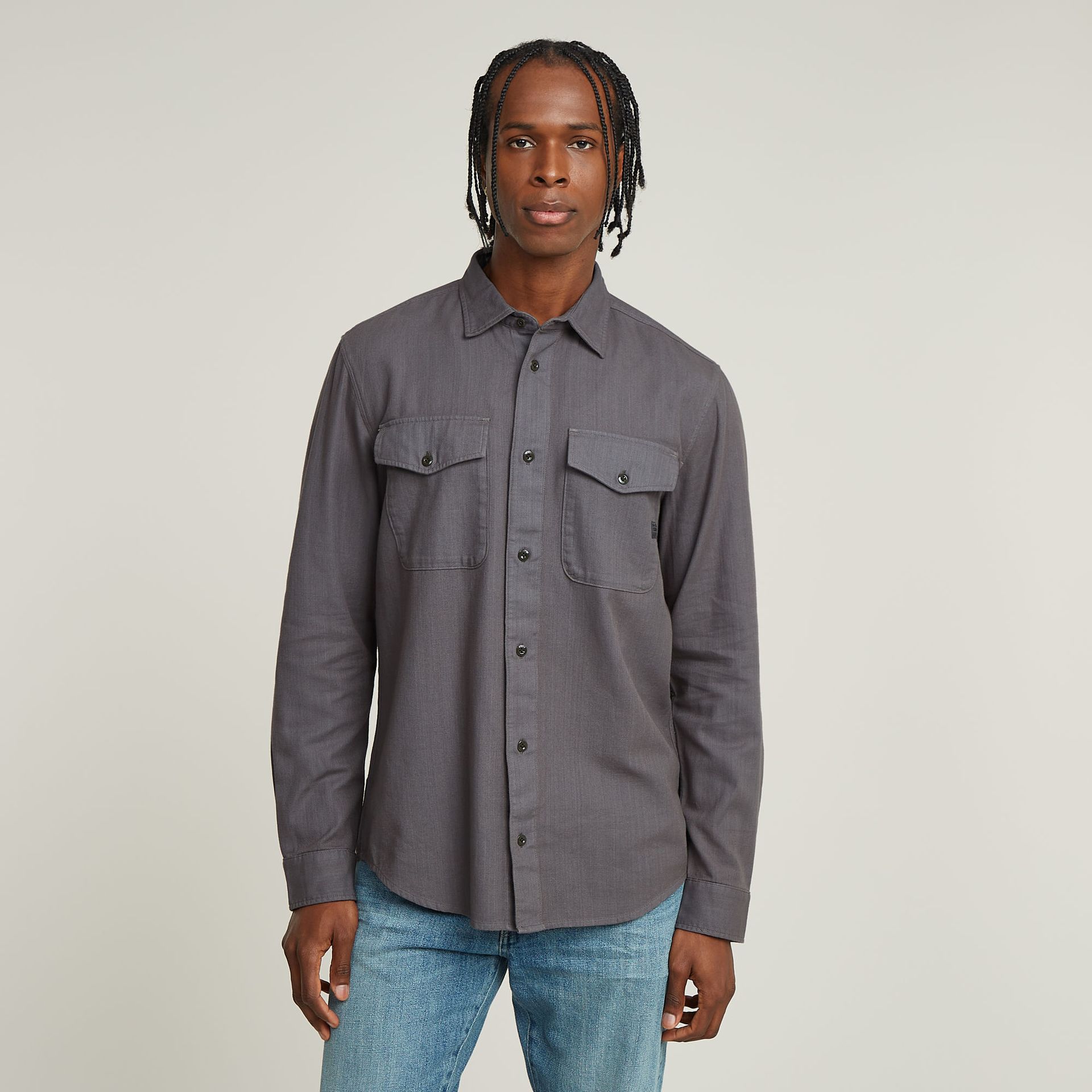 G-star Raw Marine Slim Shirt l\s C496 gs grey gd 00111627-EKA07001300000201