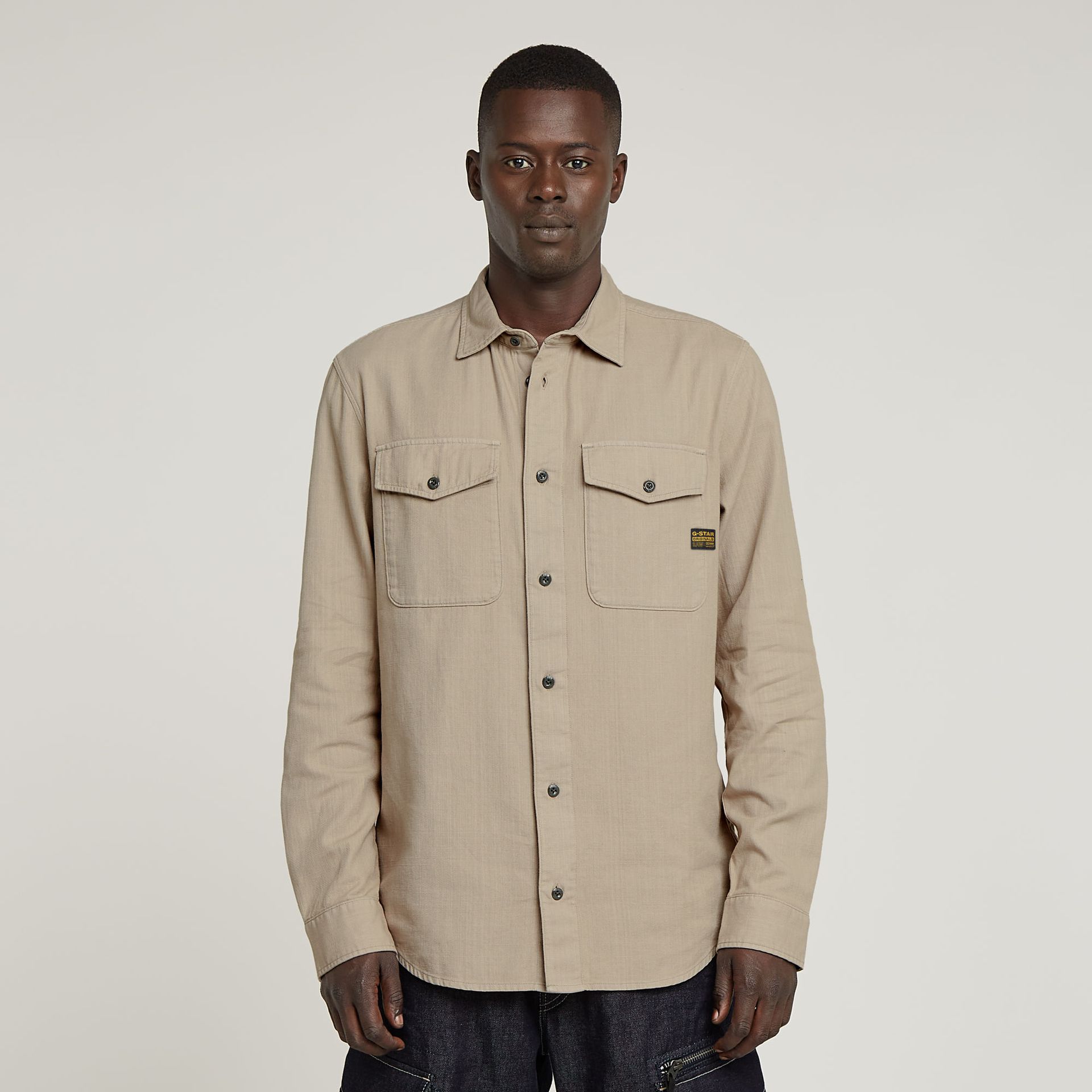 G-star Raw Marine Slim Shirt l\s G102 vintage khaki gd 00111627-EKA07001300000202